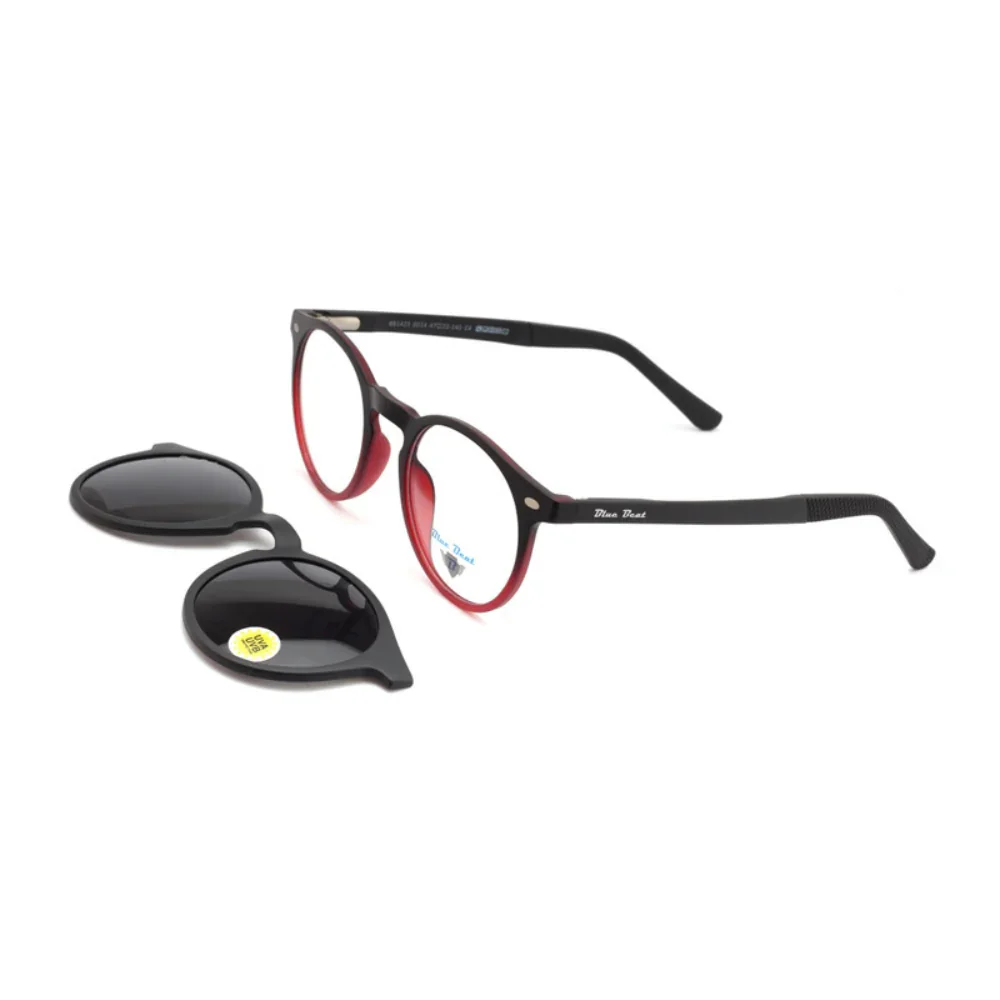 BlueBeat by Barakat Round Red Sunglasses 2-in-1 - Image 2