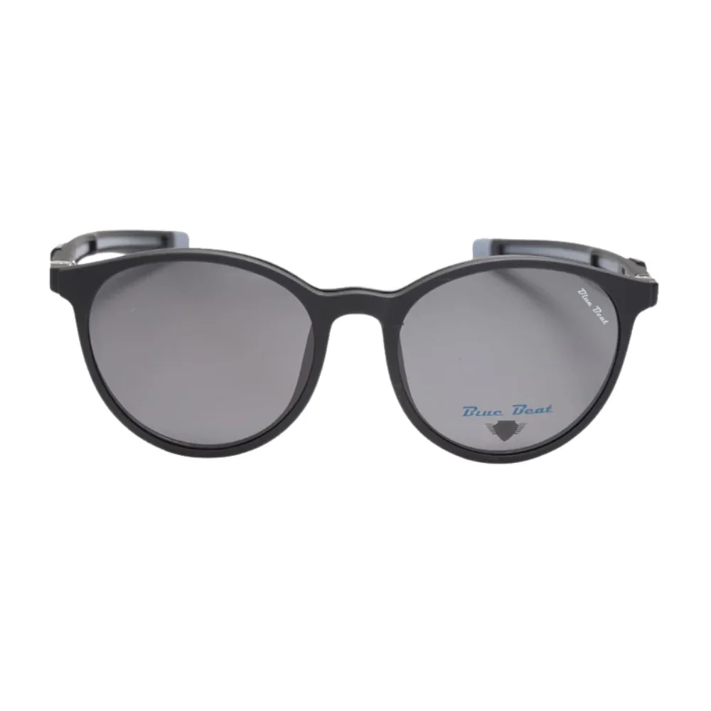 BlueBeat Kids Cat-Eye Black Clip-On Eyeglasses 2-in-1