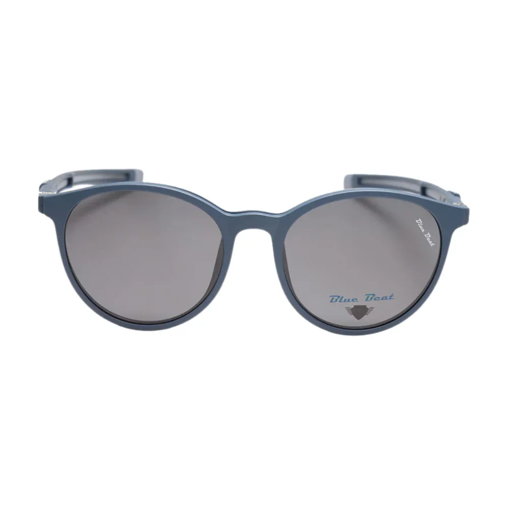 BlueBeat Kids Cat-Eye Blue Clip-On Eyeglasses 2-in-1