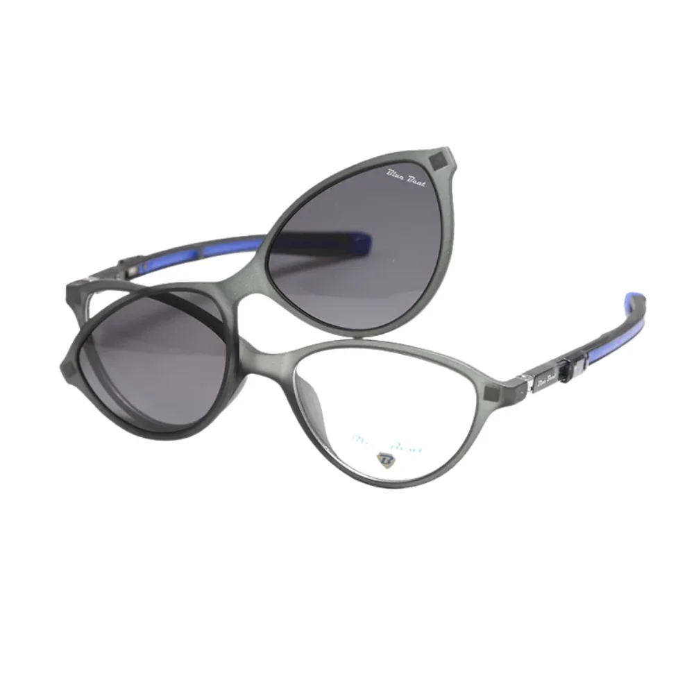 BlueBeat Kids by Barakat Cat-Eye Gray Sunglasses 2-in-1 - Image 2