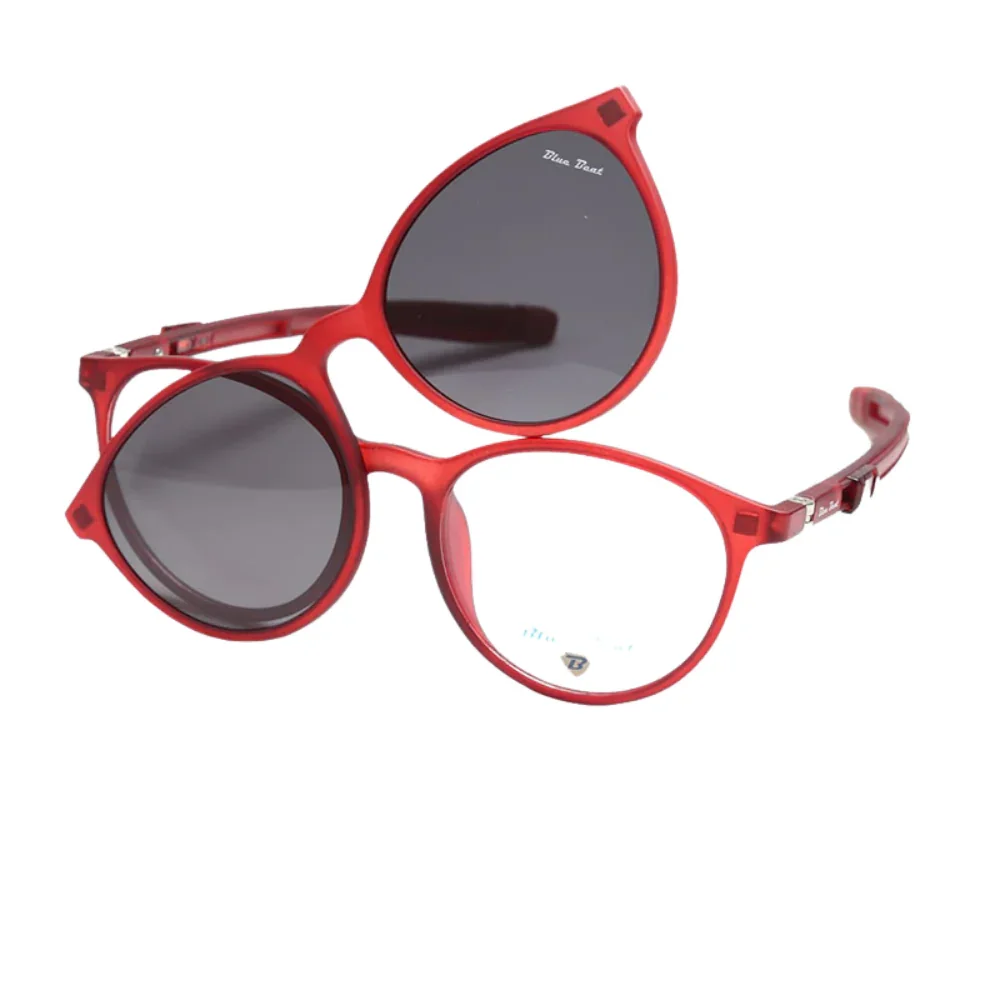 BlueBeat Kids by Barakat Cat-Eye Red Sunglasses 2-in-1 - Image 2