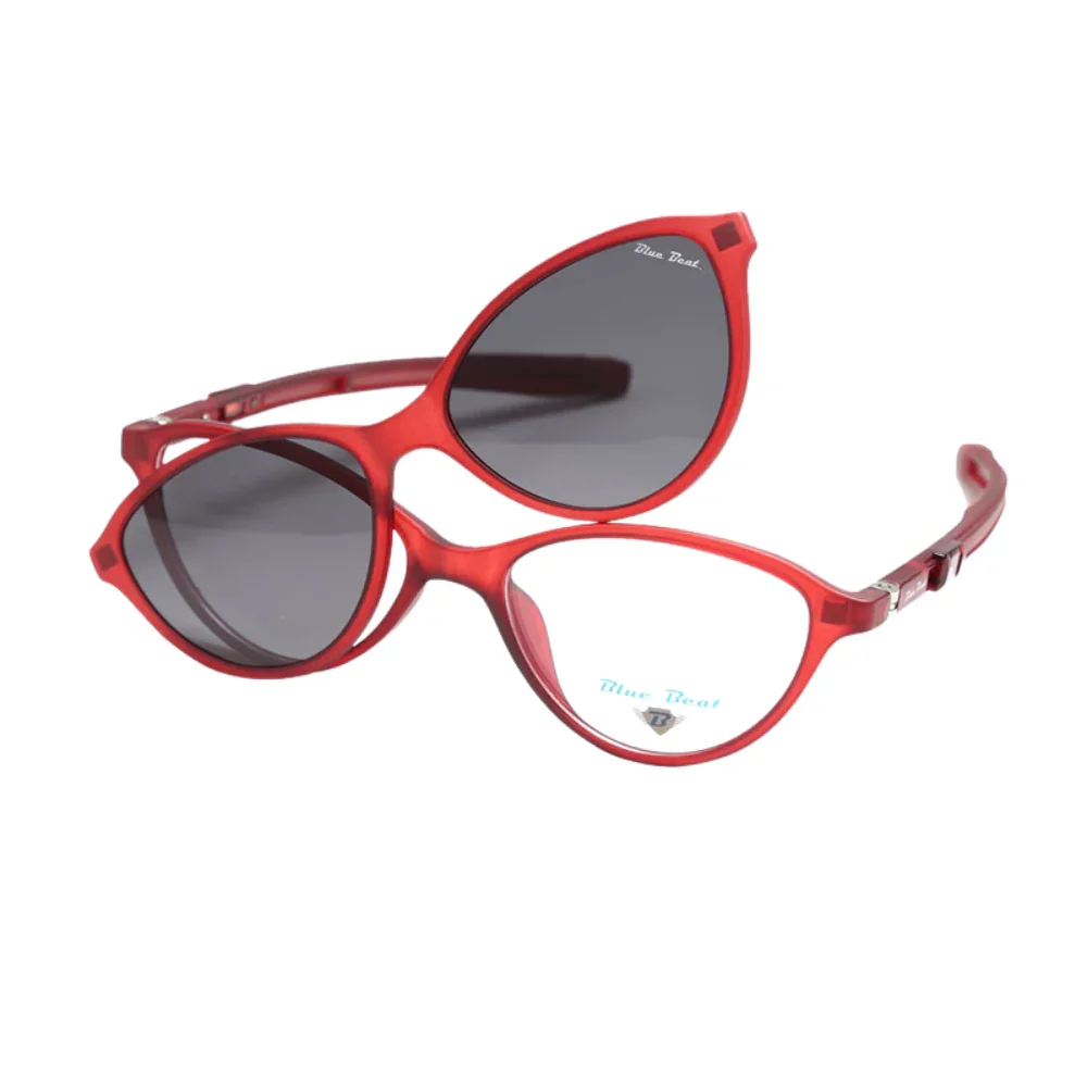 BlueBeat Kids by Barakat Cat-Eye Red Sunglasses 2-in-1 - Image 2