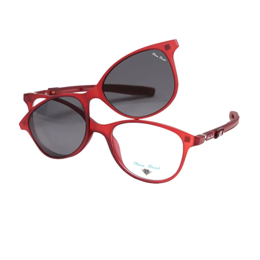 BlueBeat Kids by Barakat Cat-Eye Red Sunglasses 2-in-1 - Image 2
