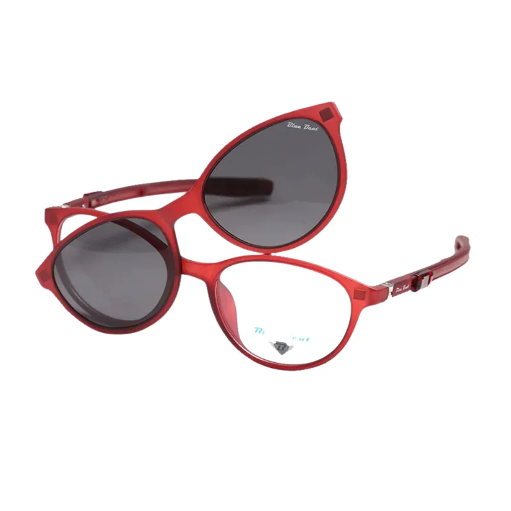 BlueBeat Kids by Barakat Cat-Eye Red Sunglasses 2-in-1 - Image 2