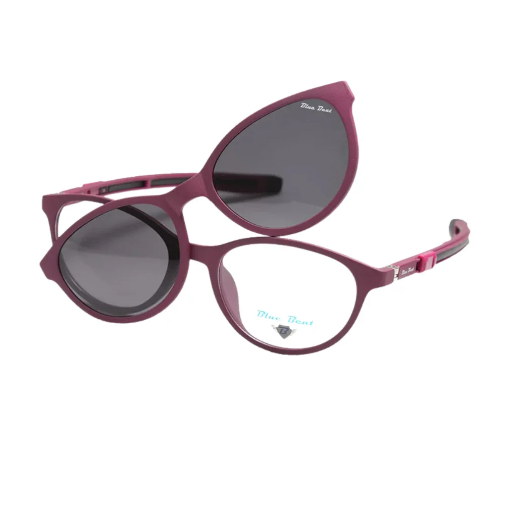 BlueBeat Kids by Barakat Cat-Eye Violet Sunglasses 2-in-1 - Image 2