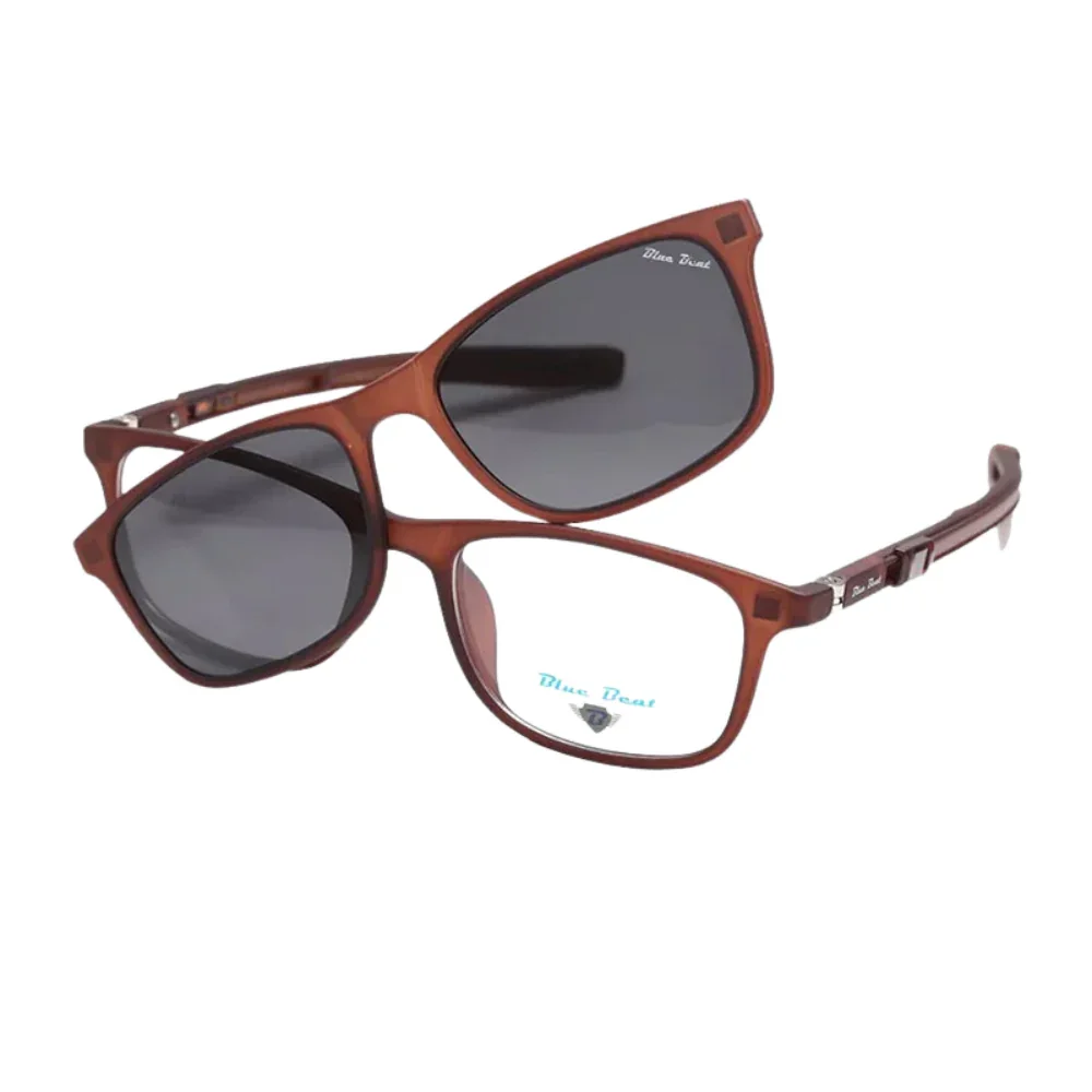BlueBeat Kids by Barakat Rectangle Brown Sunglasses 2-in-1 - Image 2