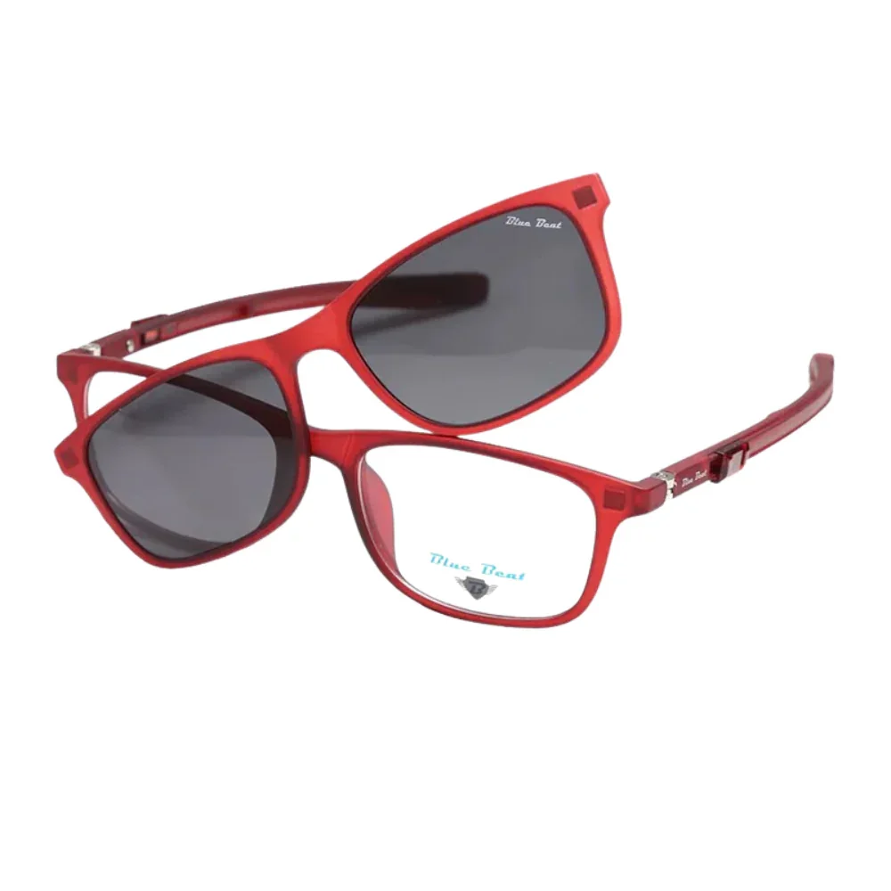 BlueBeat Kids by Barakat Rectangle Red Sunglasses 2-in-1 - Image 2