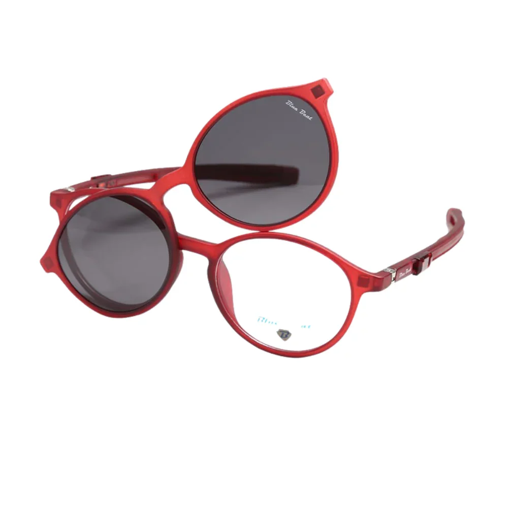 BlueBeat Kids by Barakat Round Red Sunglasses 2-in-1 - Image 2