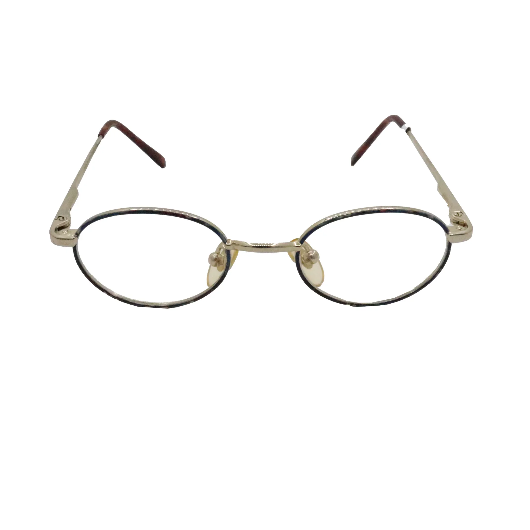 Major Optic Blue Round Metal Full Rim Eyeglasses for Kids