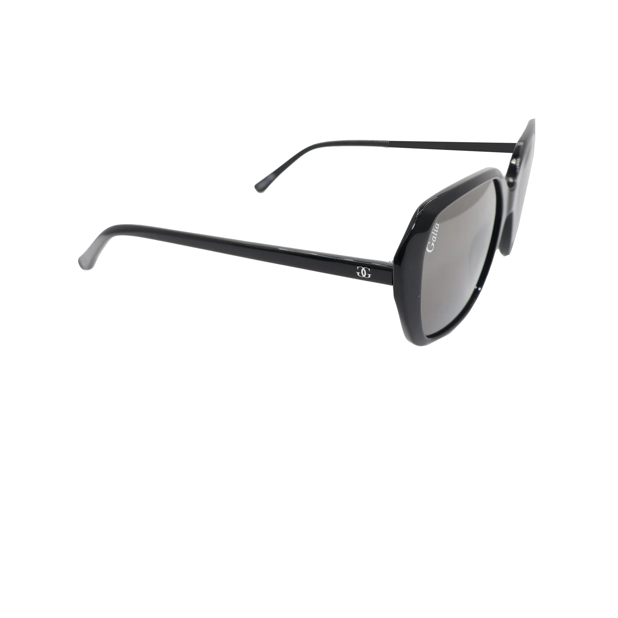 Galia Black Cat-eye Acetate Full Rim Sunglasses - Image 2