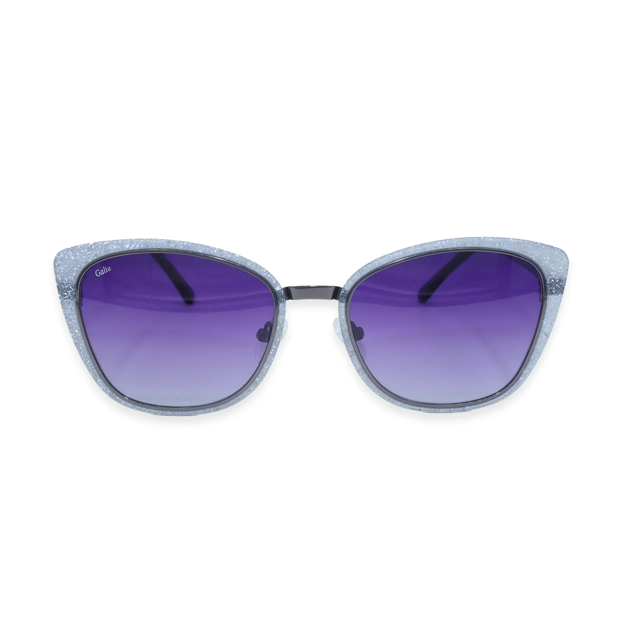 Galia Gray Cat-eye Acetate Full Rim Sunglasses