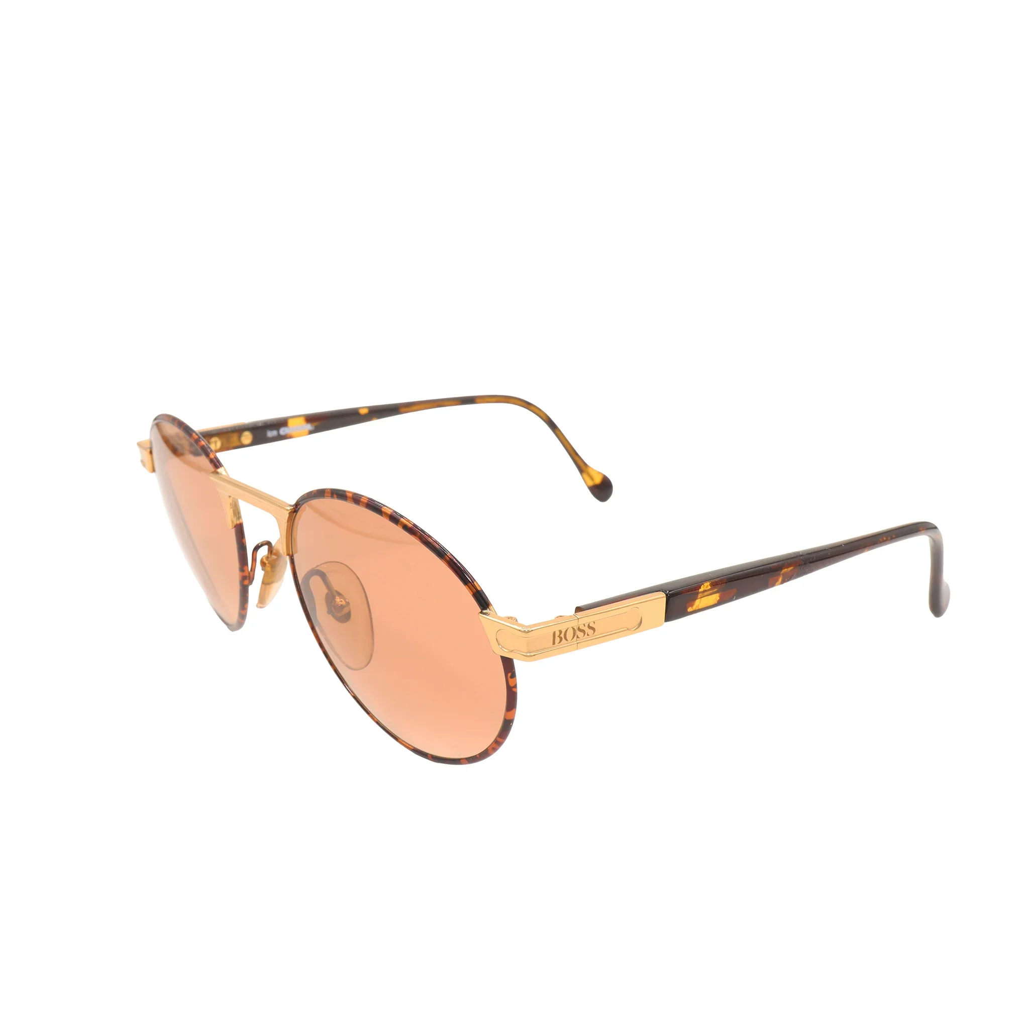 Hugo Boss by Carrera Brown Round Metal Full Rim Sunglasses 5154 - Image 2