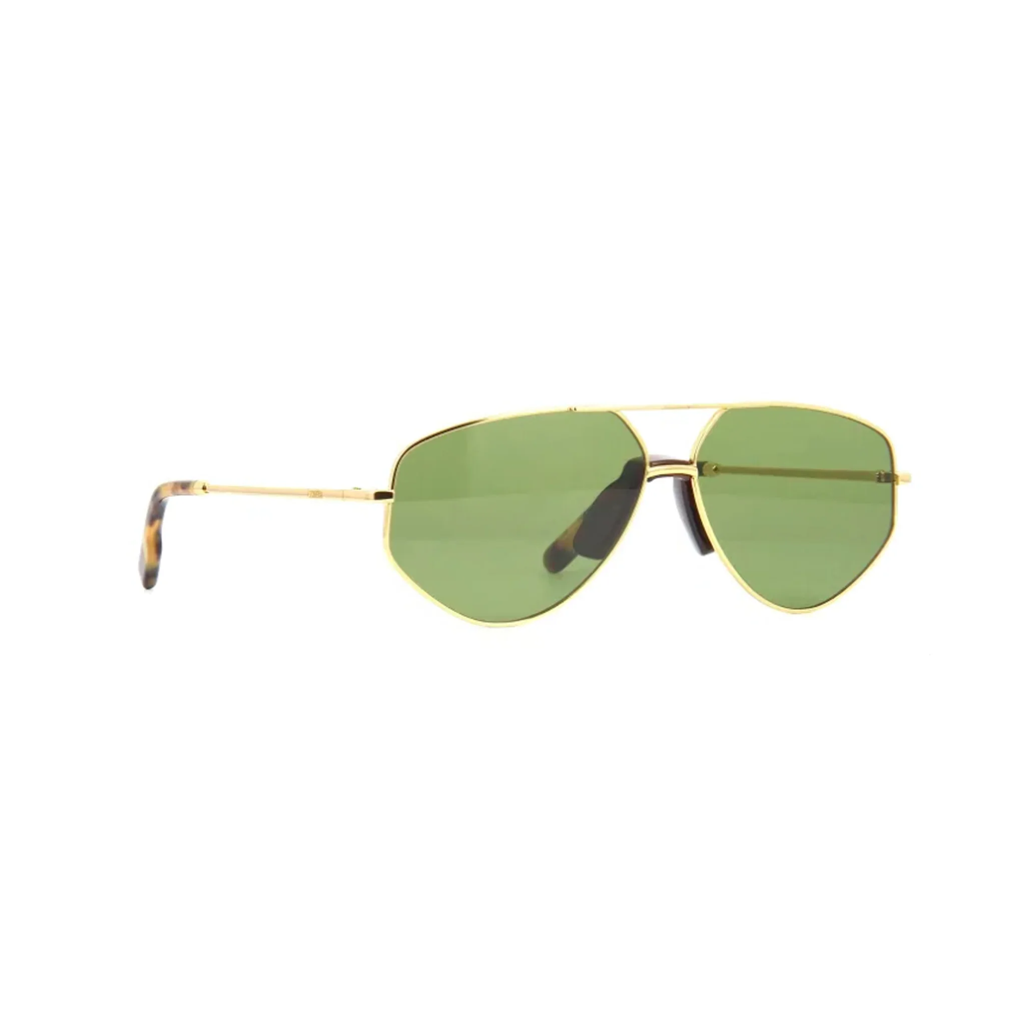 Kenzo Gold Aviator Metal Full Rim Sunglasses KZ40014U-Y22 - Image 2