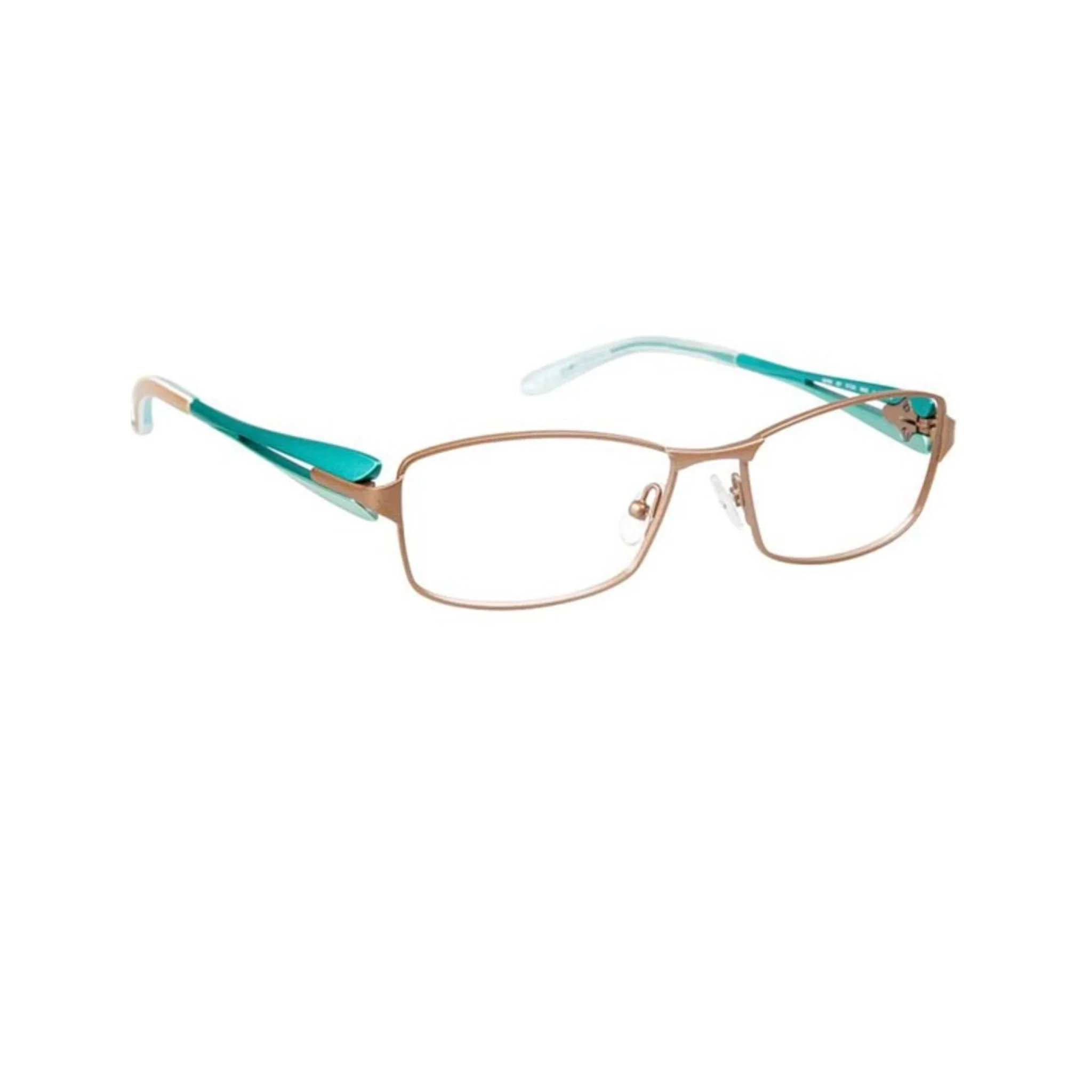 Koali By Morel Gold Square Metal Full Rim Eyeglasses. Made in France 7359K