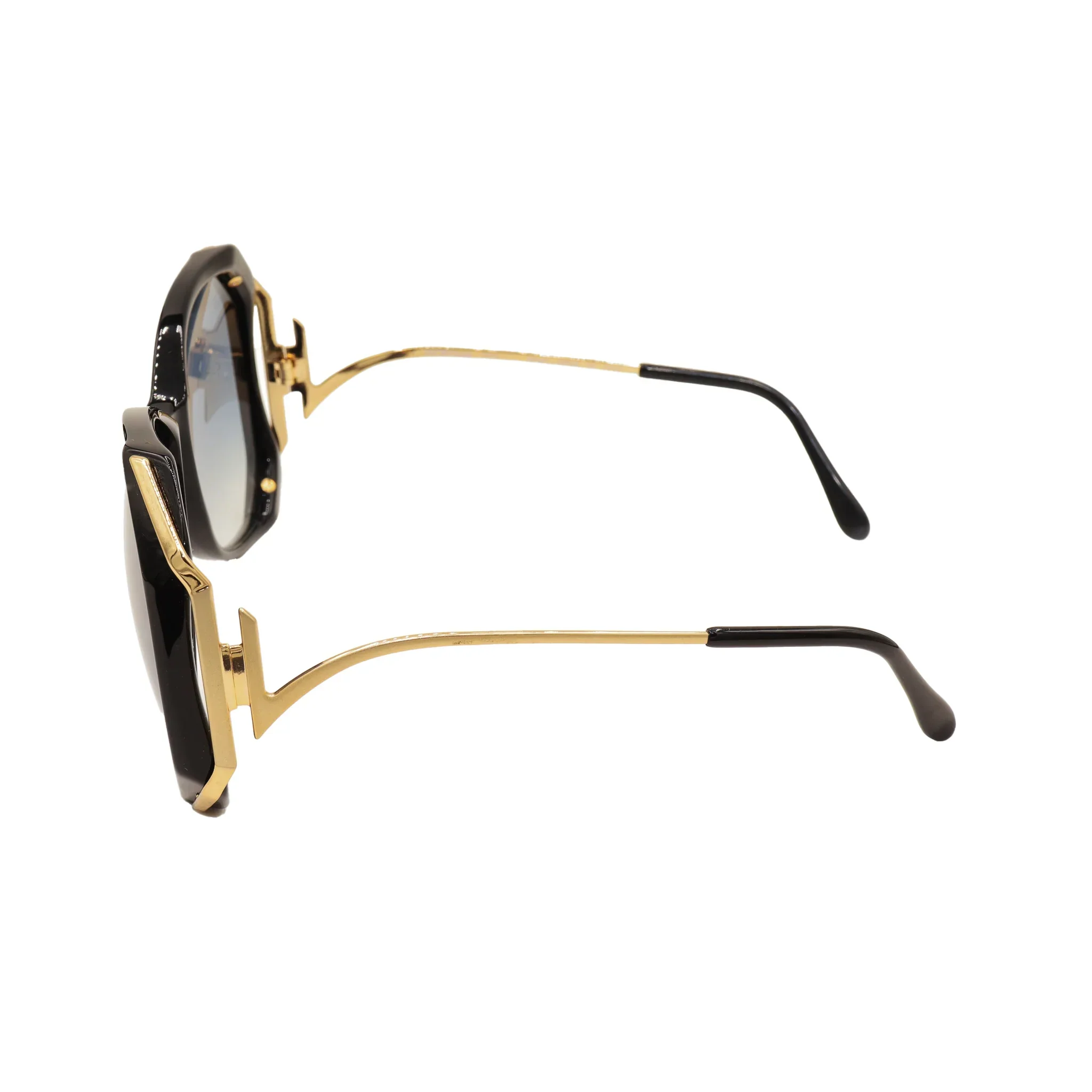 نظارات شمسية ذهبي/أسود من LUXOTTICA - Image 3