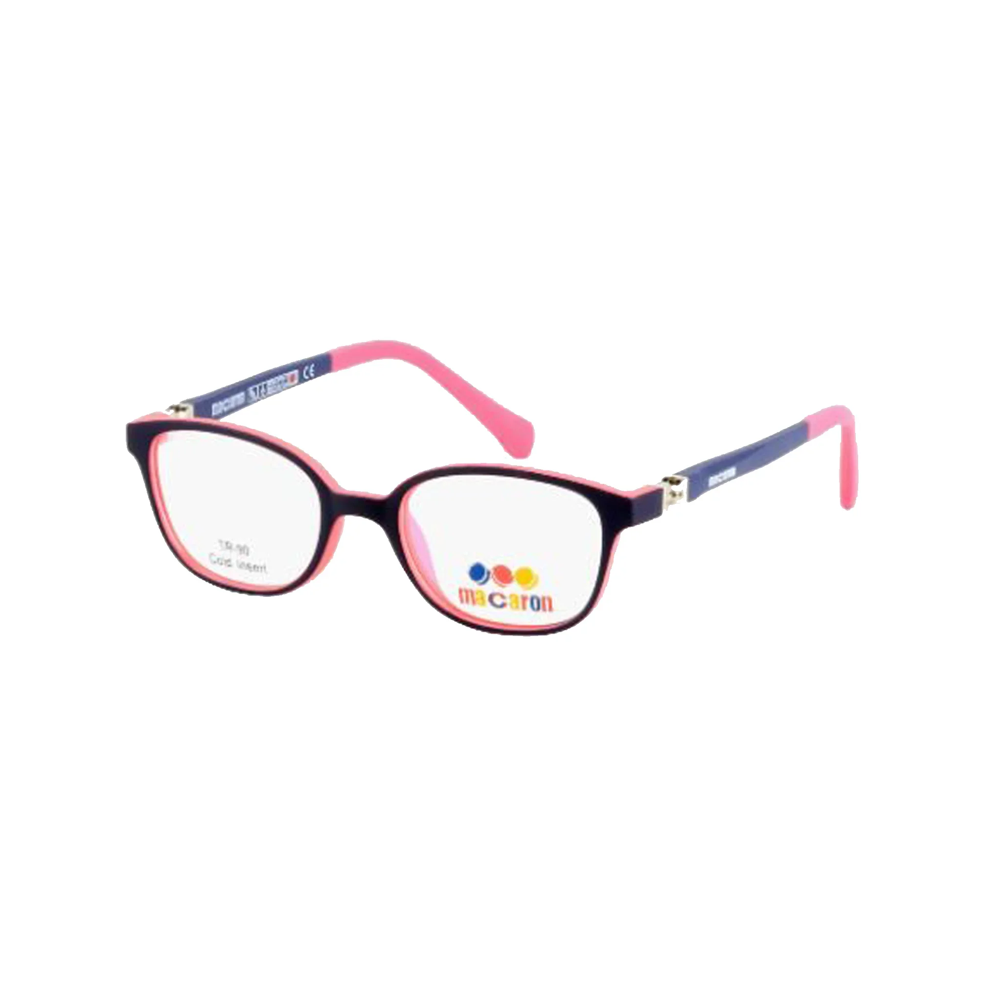Macaron Pink Round Acetate Full Rim Eyeglasses for Kids - Image 2