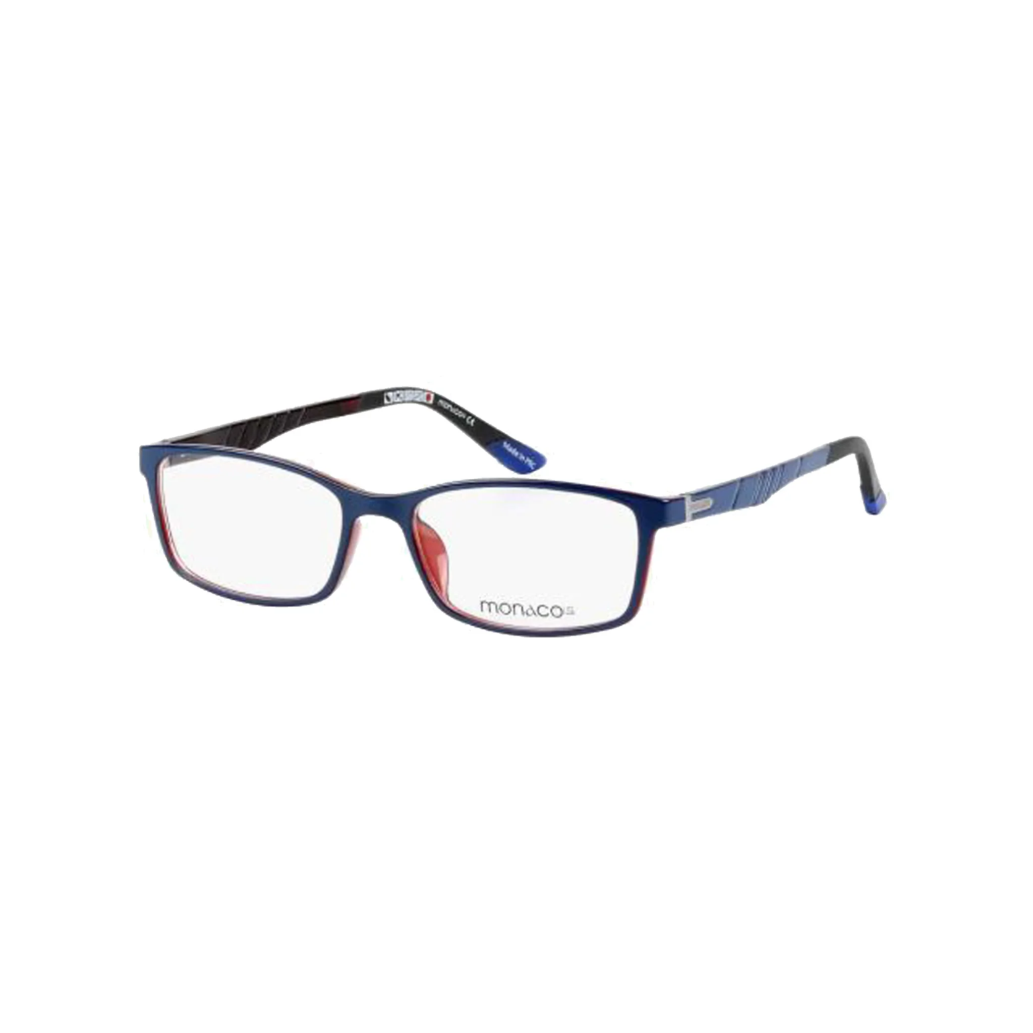 Monaco Lite Blue Rectangle Acetate Full Rim Eyeglasses - Image 2