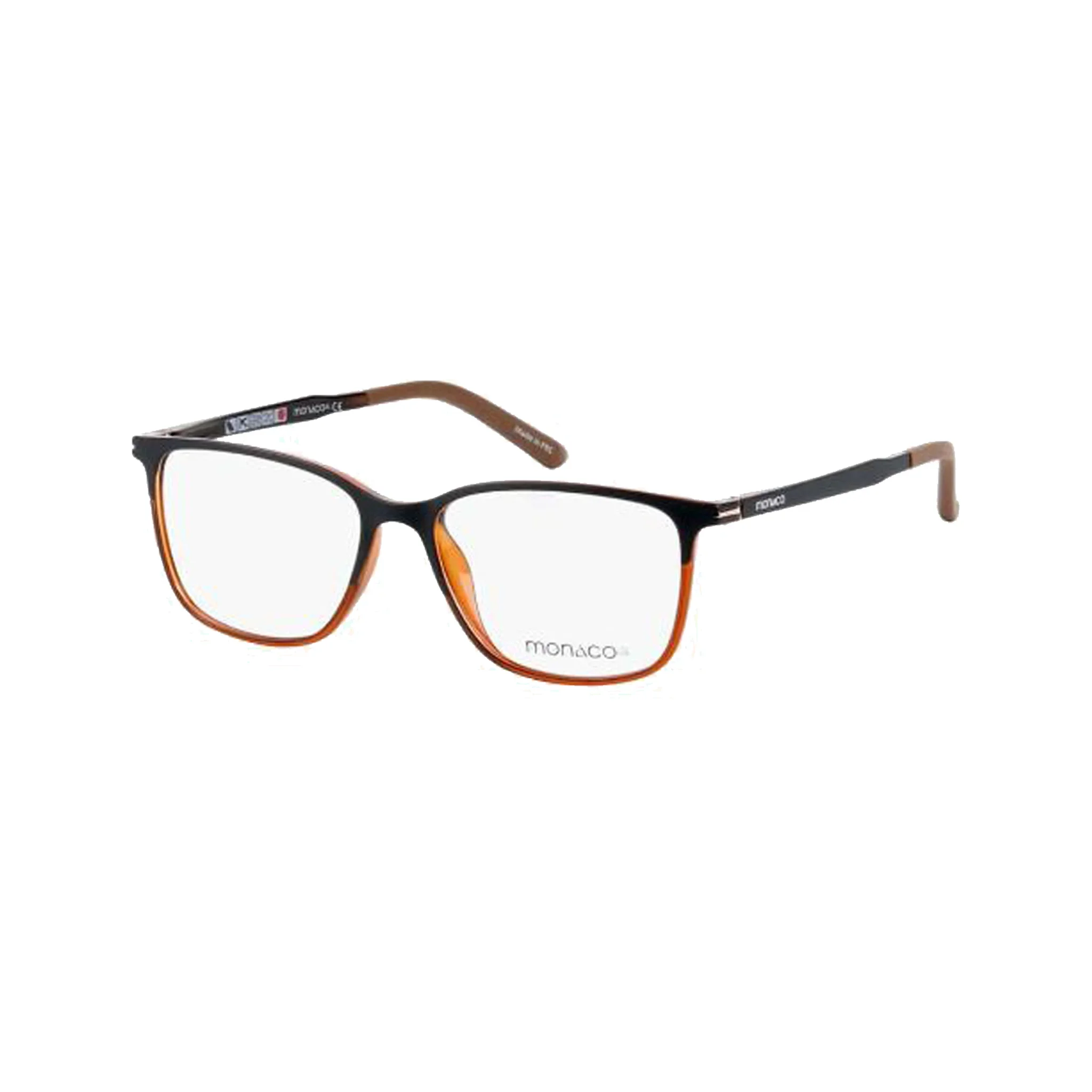 Monaco Lite Brown Square Acetate Full Rim Eyeglasses - Image 2