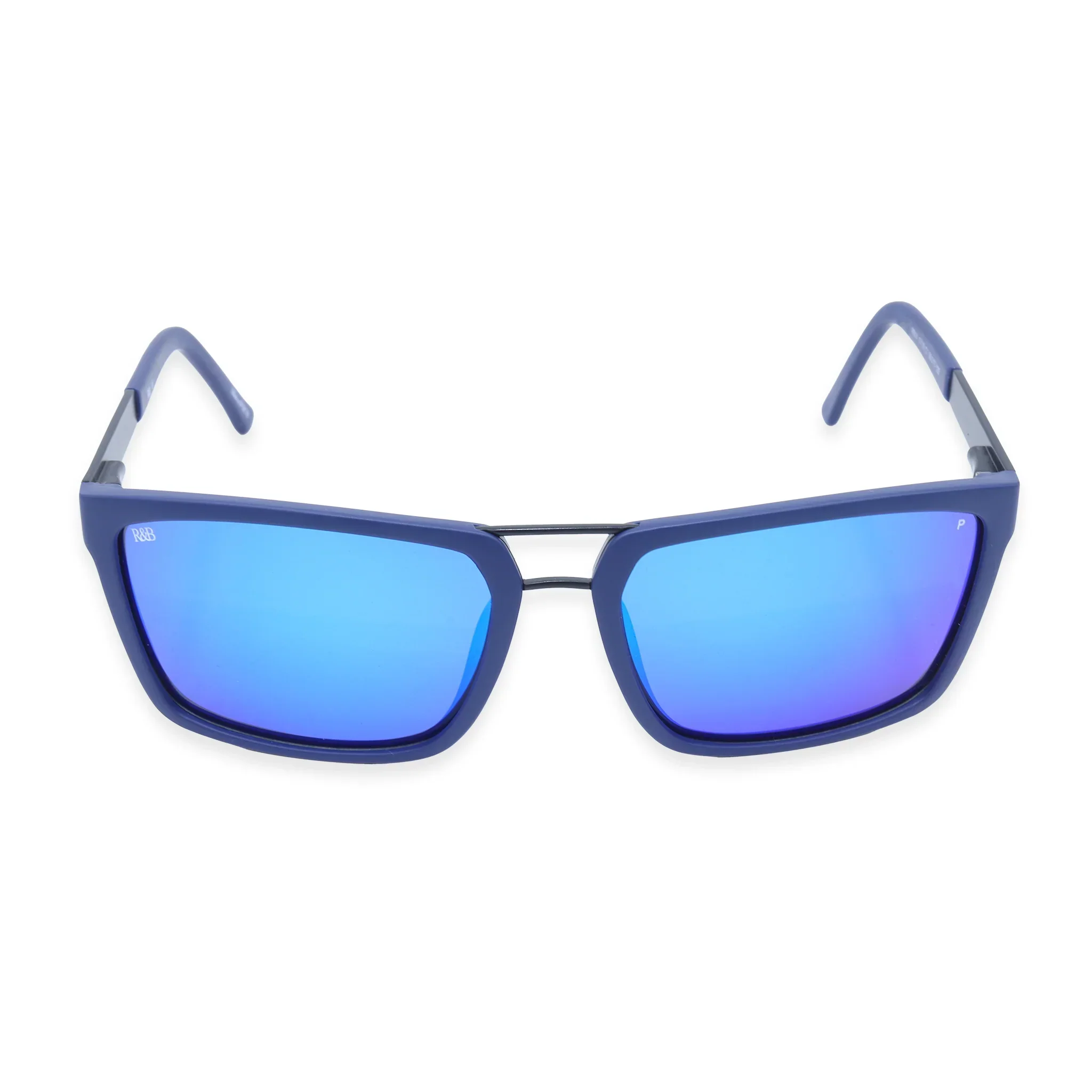 R&B Aviator Blue Acetate Full Rim Sunglasses