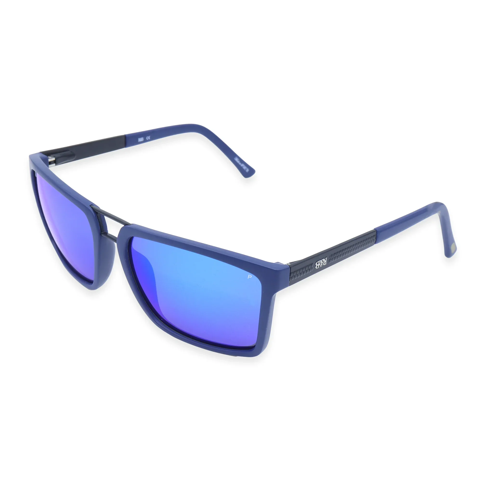 R&B Aviator Blue Acetate Full Rim Sunglasses - Image 2