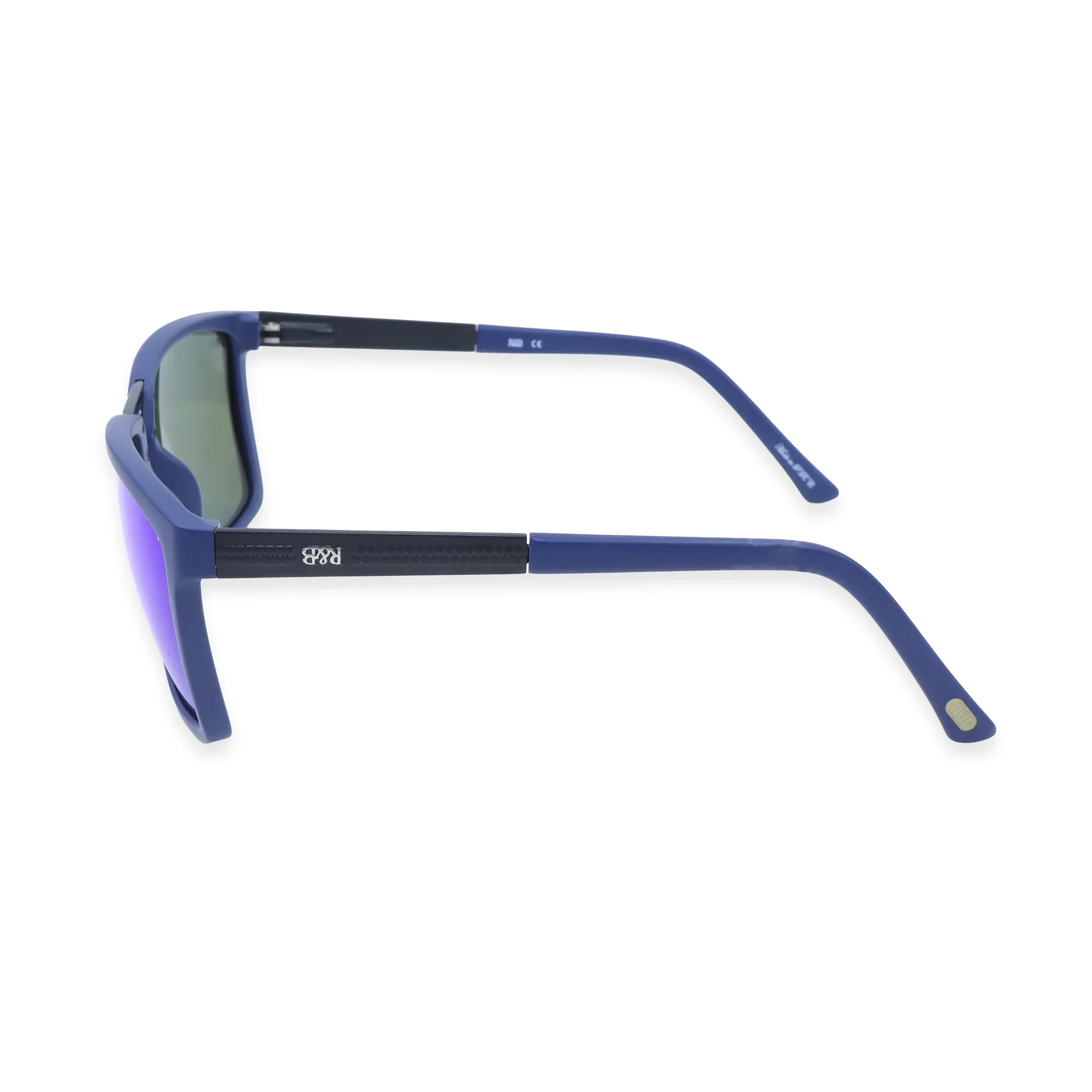 R&B Aviator Blue Acetate Full Rim Sunglasses - Image 3
