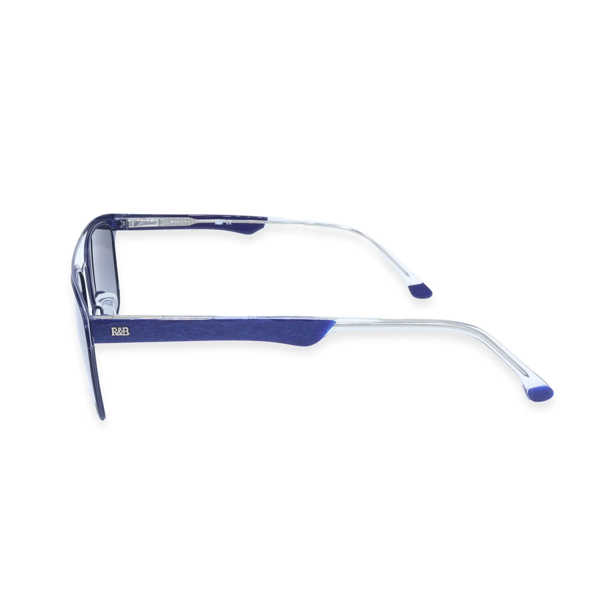 R&B Aviator Blue Metal Full Rim Sunglasses - Image 3