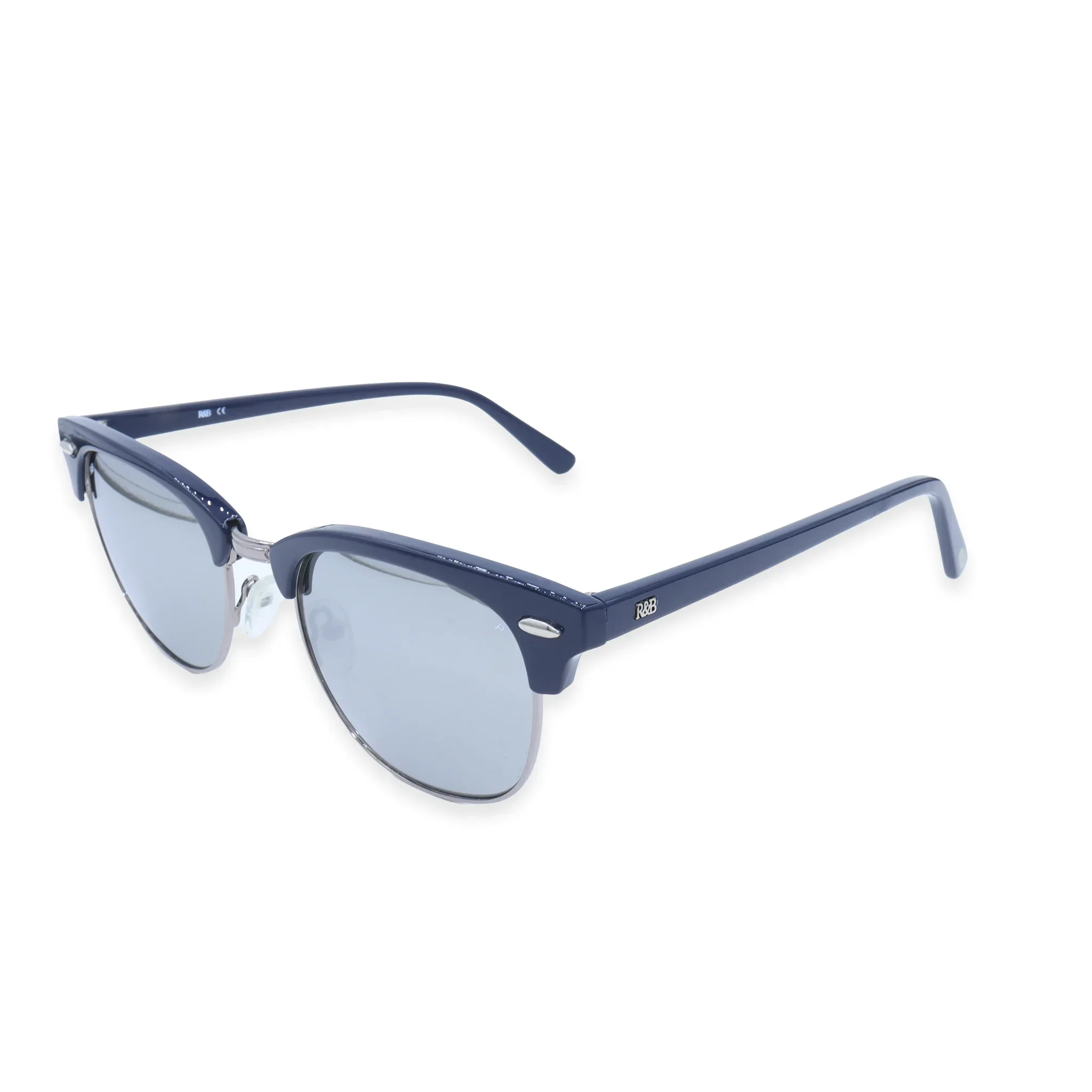 R&B Aviator Blue Metal Full Rim Sunglasses - Image 2