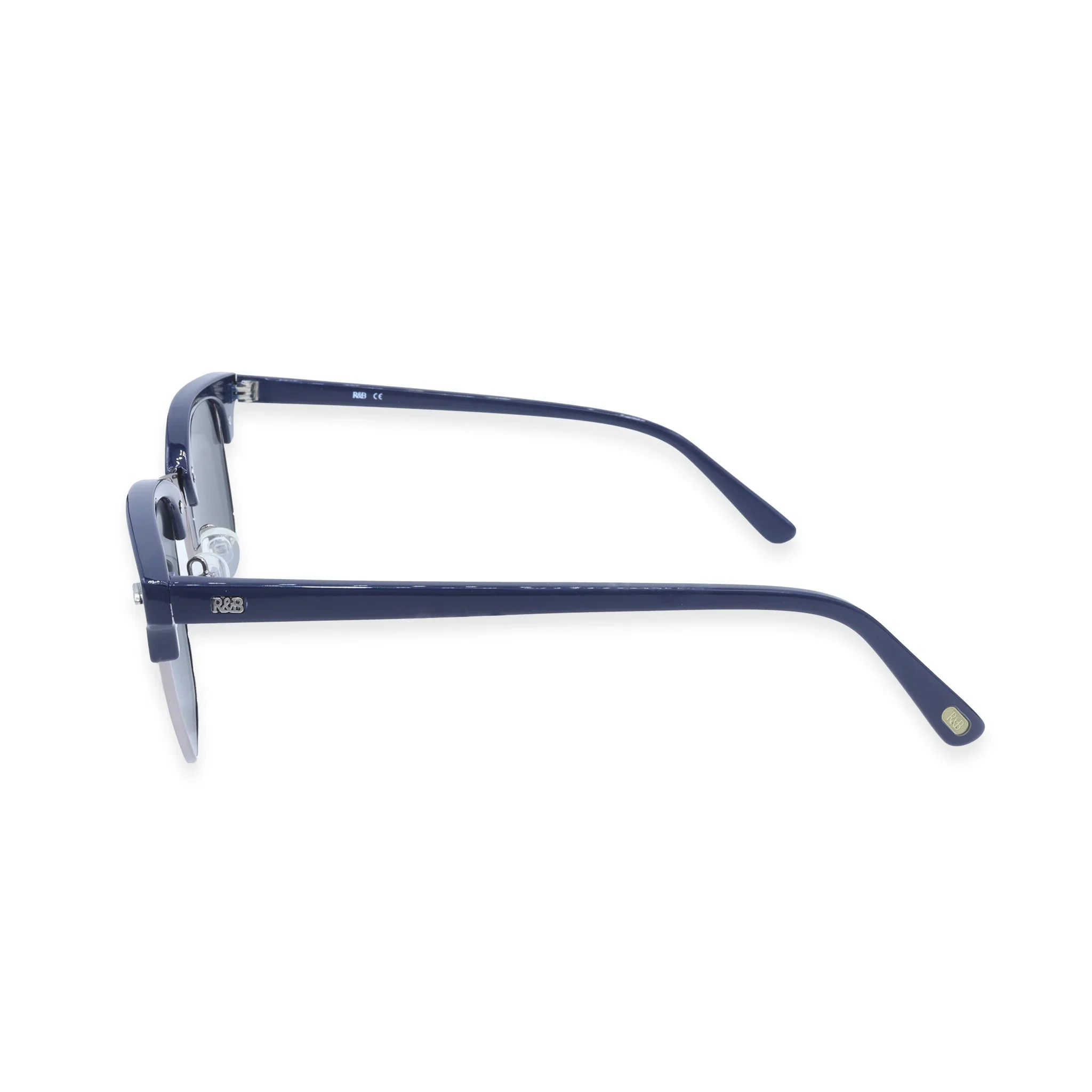 R&B Aviator Blue Metal Full Rim Sunglasses - Image 3