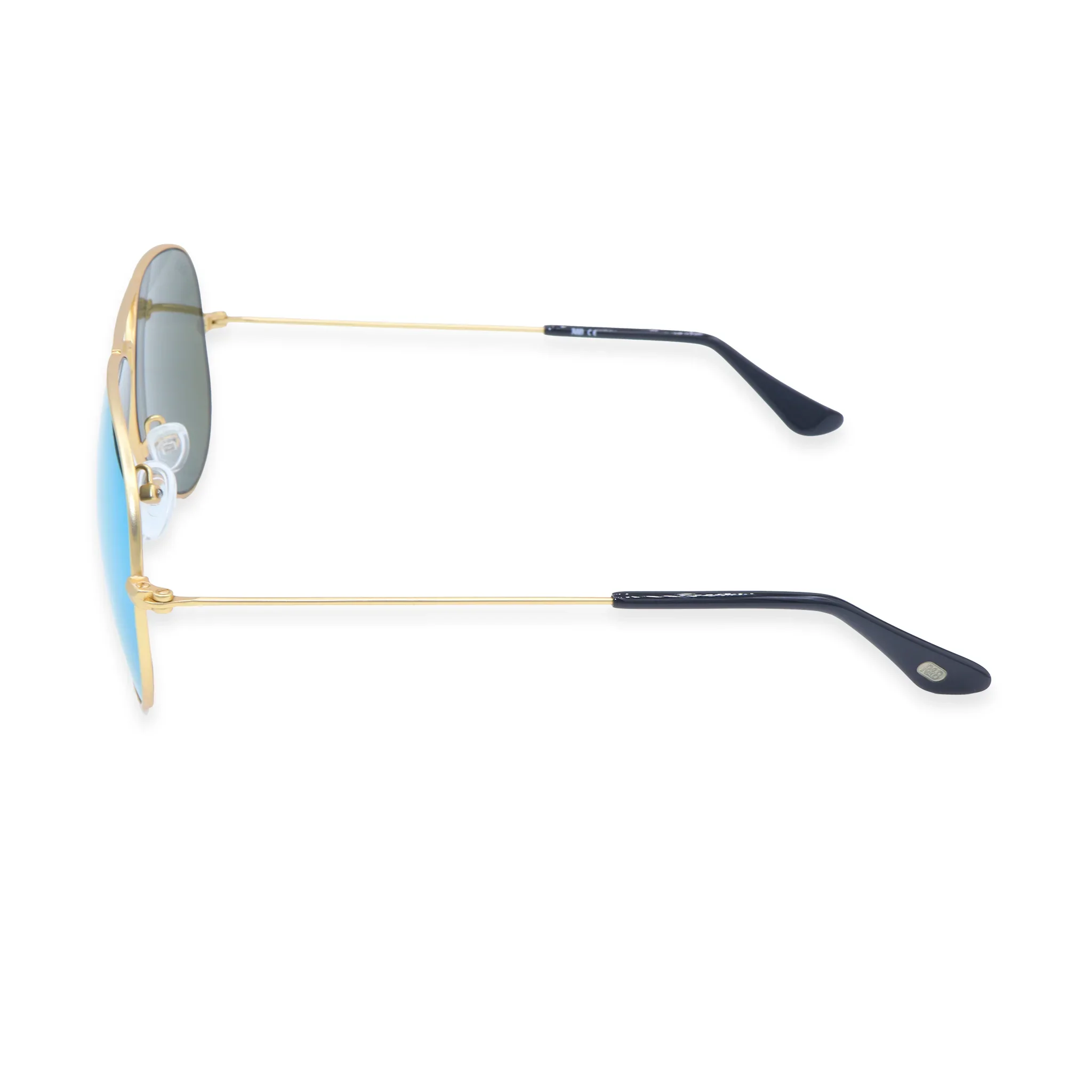 R&B Aviator Gold Metal Full Rim Sunglasses - Image 3
