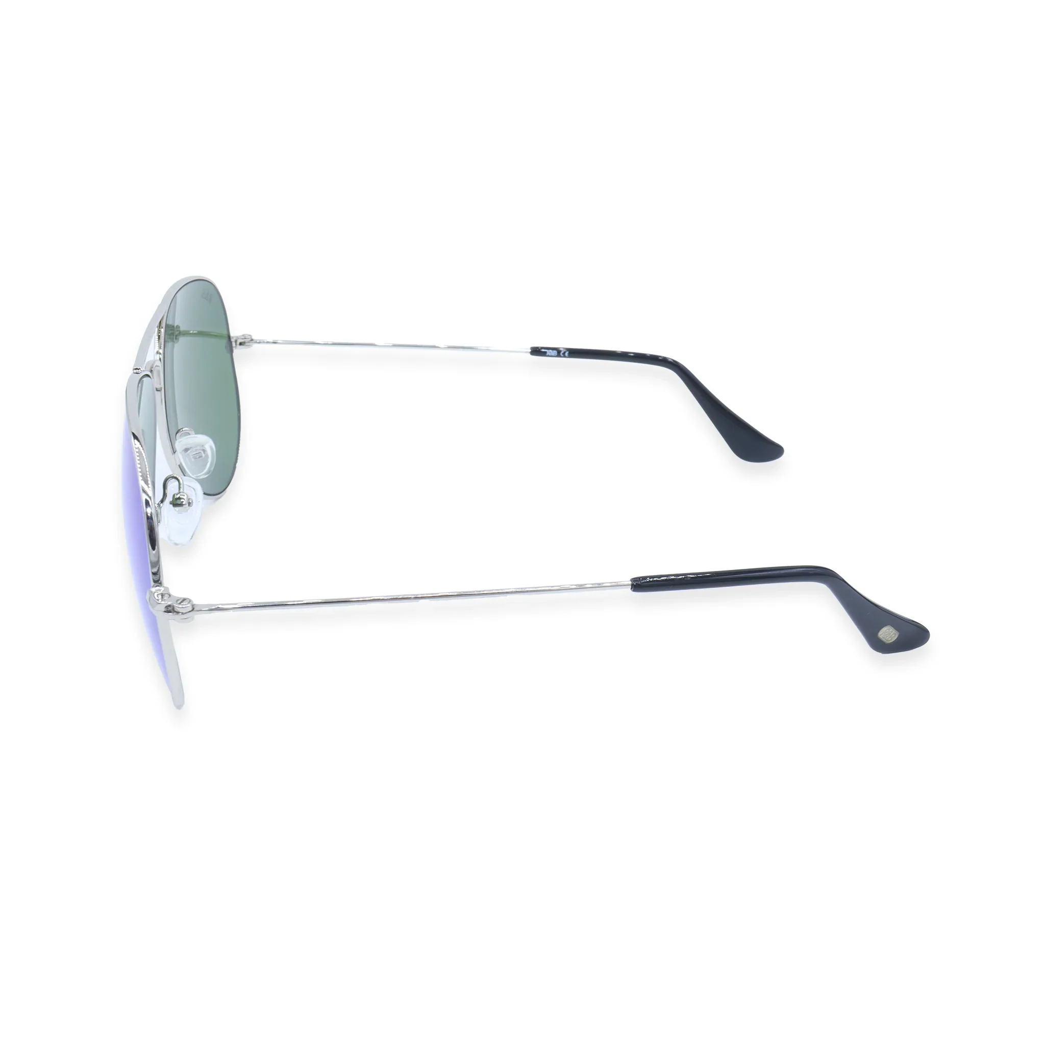 R&B Aviator Silver Metal Full Rim Sunglasses - Image 3