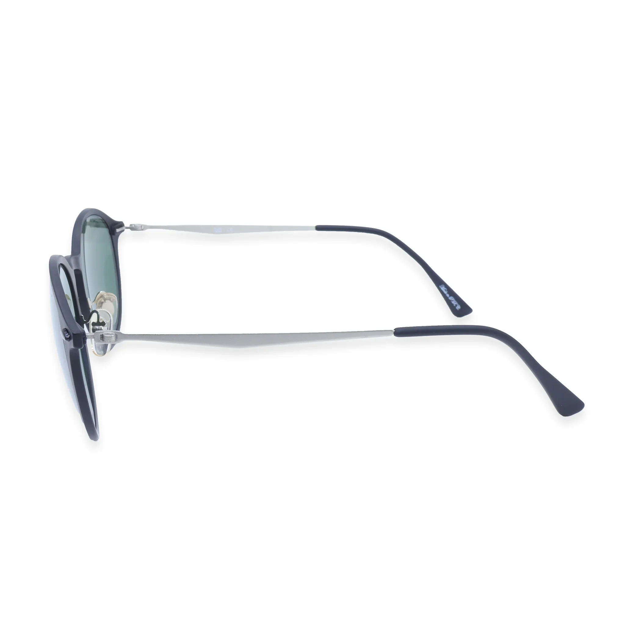 R&B Round Black Acetate Full Rim Sunglasses - Image 3