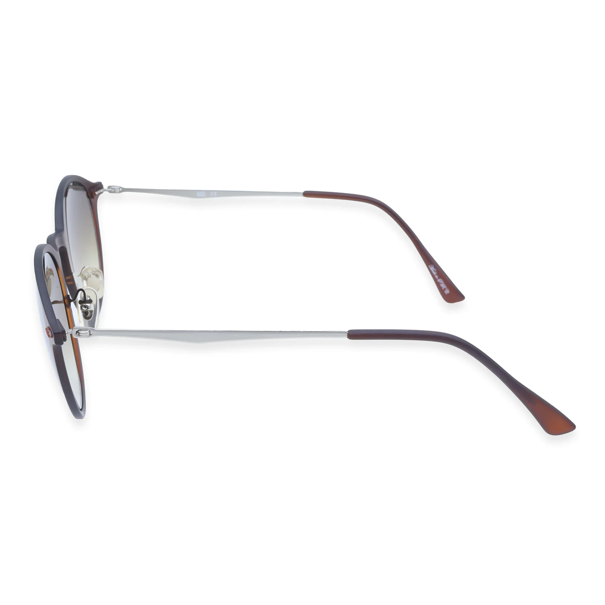 R&B Round Brown Acetate Full Rim Sunglasses - Image 3