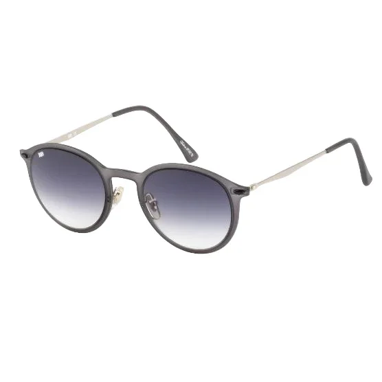 R&B Round Grey Acetate Full Rim Sunglasses - Image 2