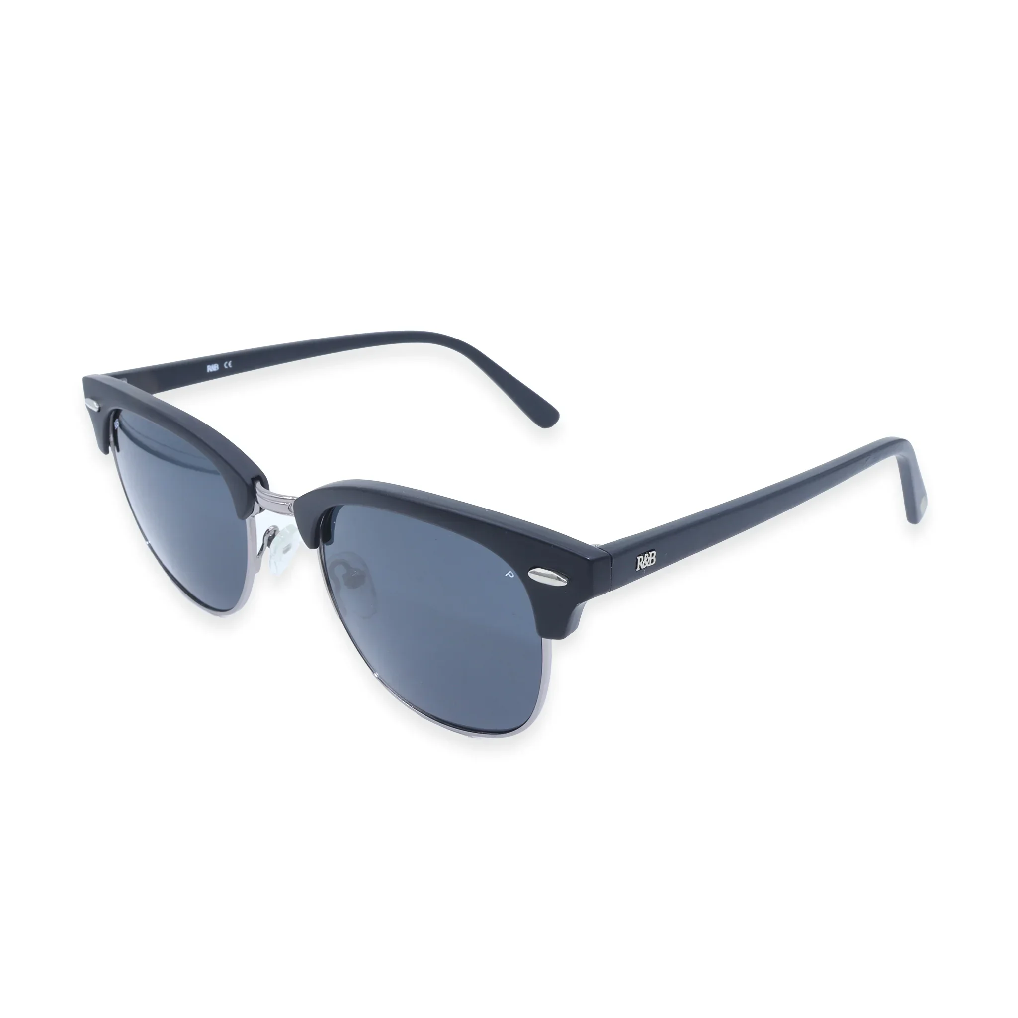 R&B Aviator Grey Metal Full Rim Sunglasses - Image 2