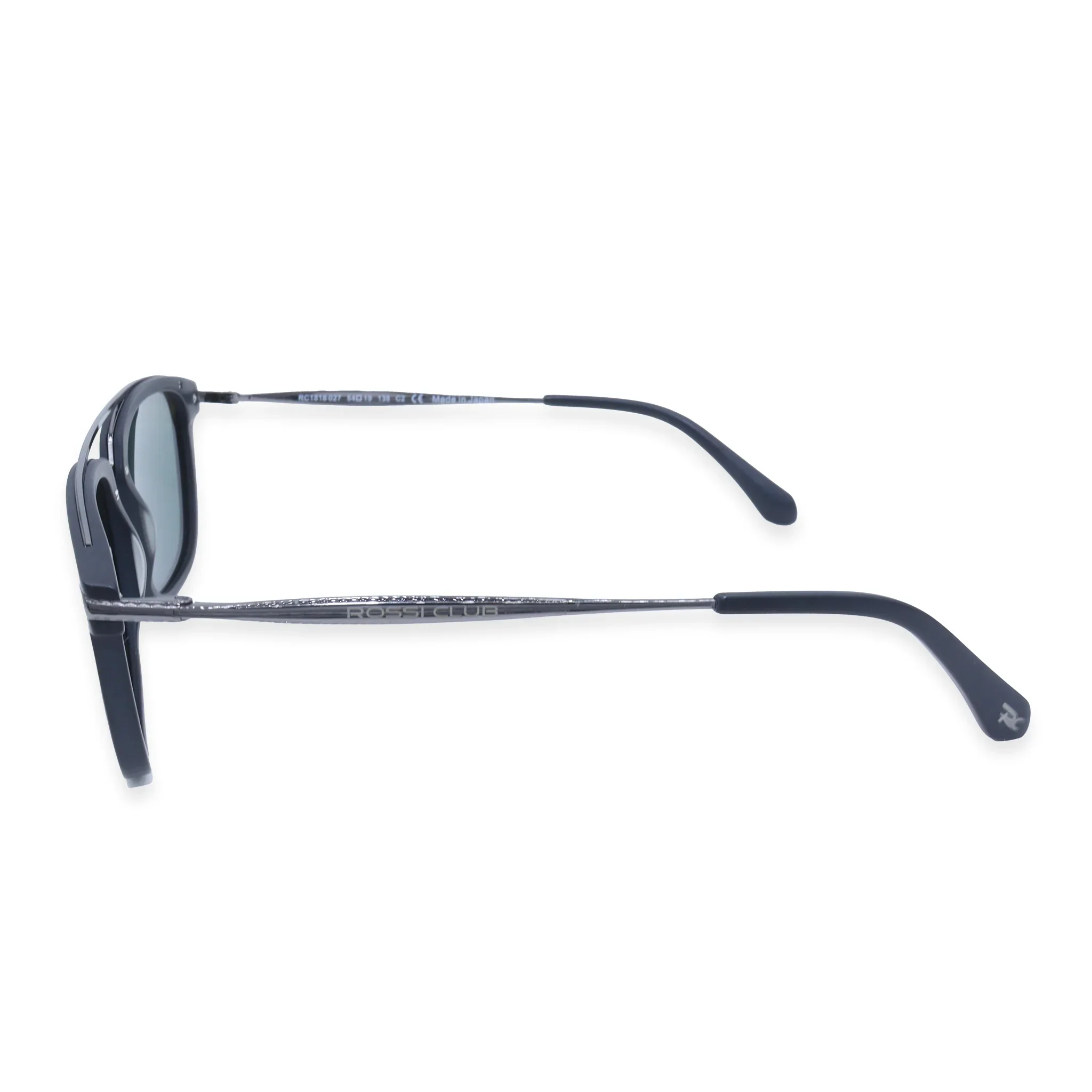 Rossi Club Black Aviator Acetate Full Rim Sunglasses - Image 3