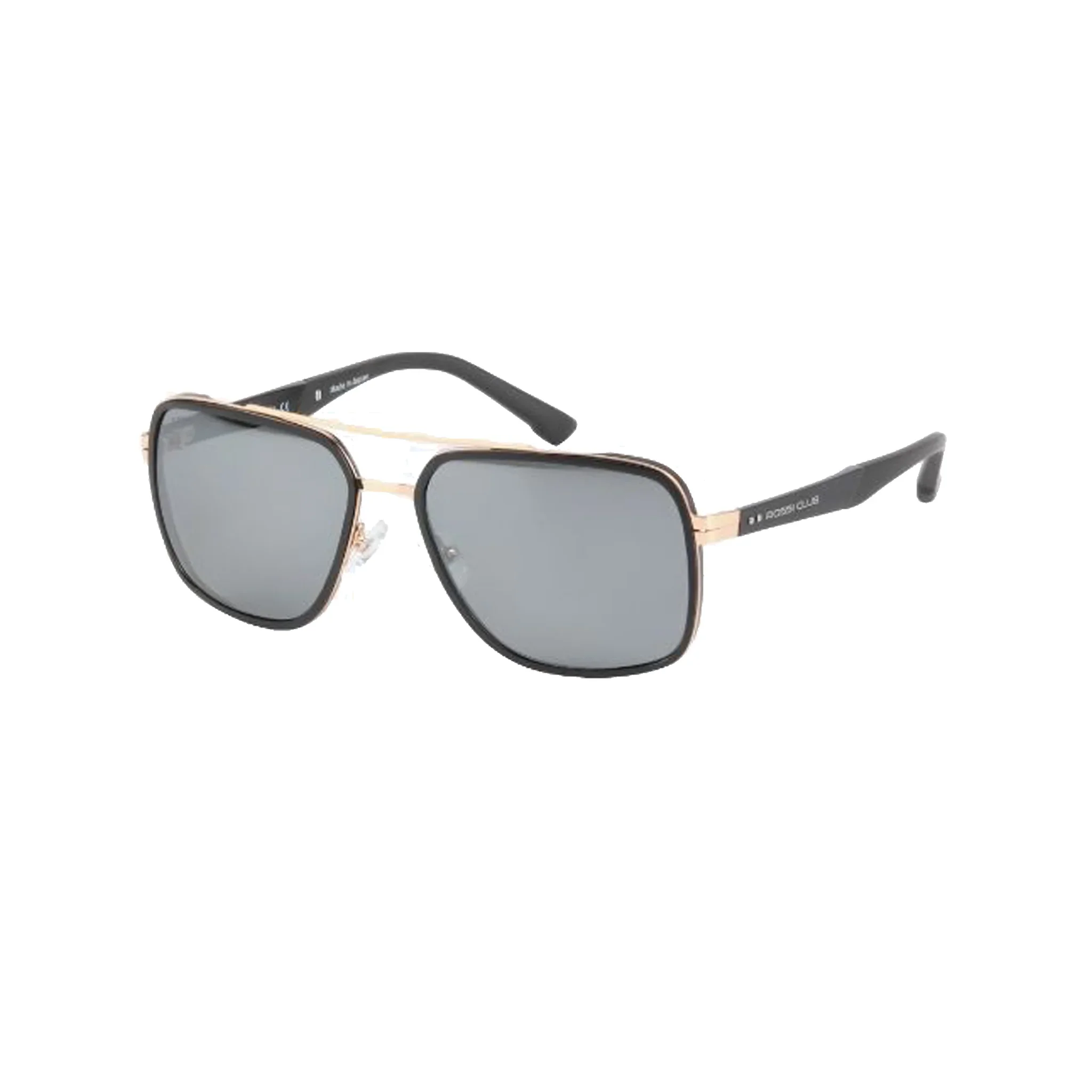 Rossi Club Black Aviator Acetate Full Rim Sunglasses - Image 2