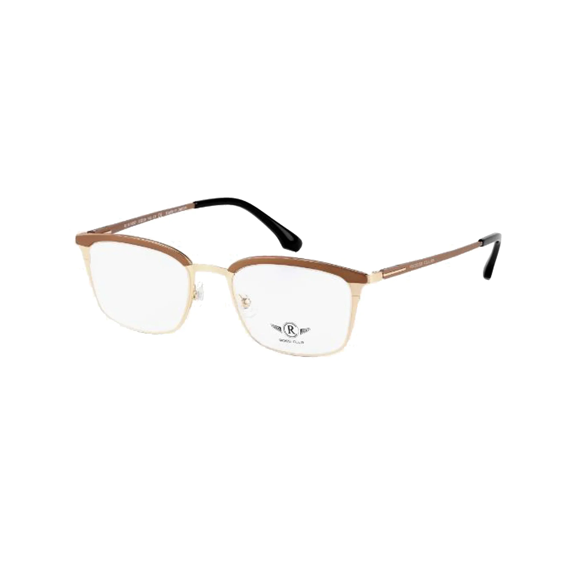 Rossi Club Gold Square Metal Full Rim Eyeglasses - Image 2