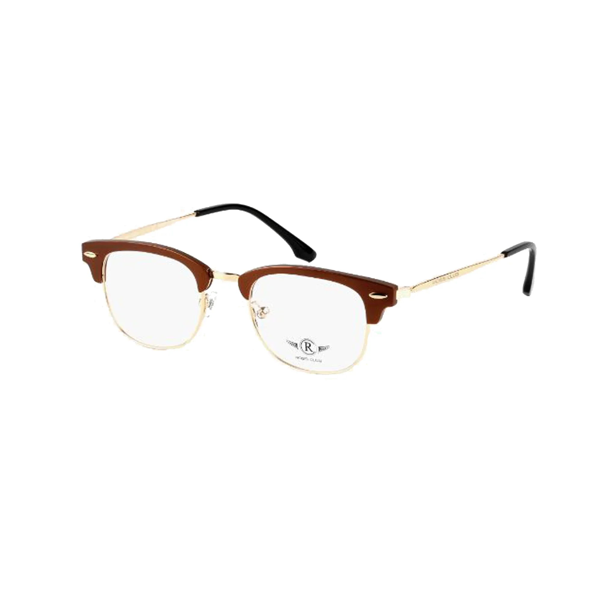 Rossi Club Gold Square Metal Full Rim Eyeglasses - Image 2