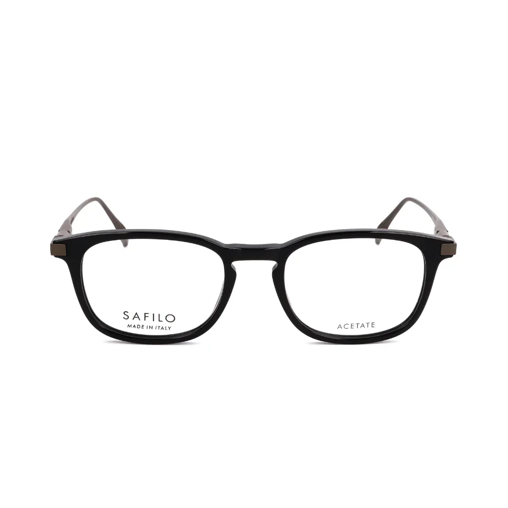 Safilo Calibro Grey Square Acetate Full Rim Eyeglasses