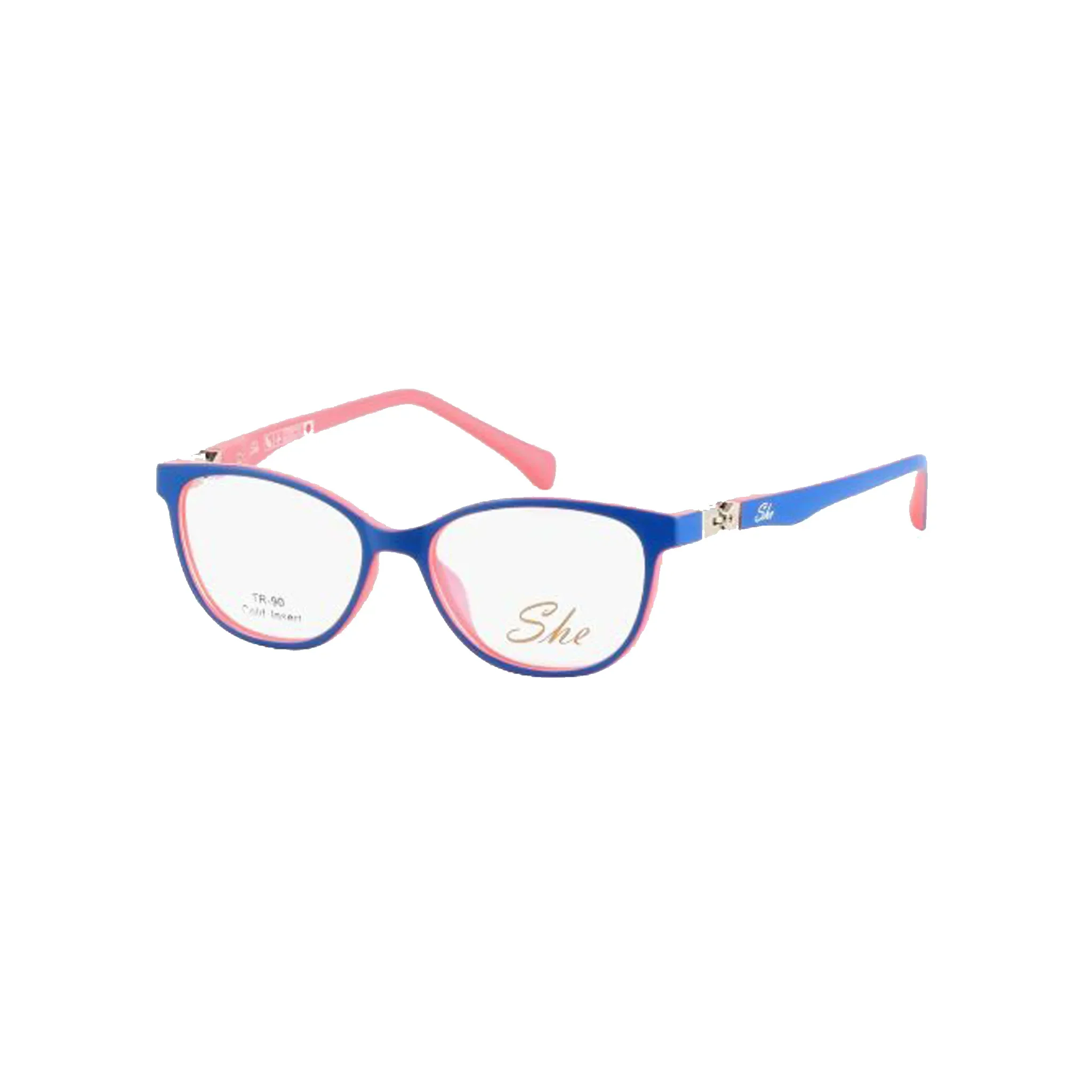 She Red Cat-eye Acetate Full Rim Eyeglasses for Kids - Image 2