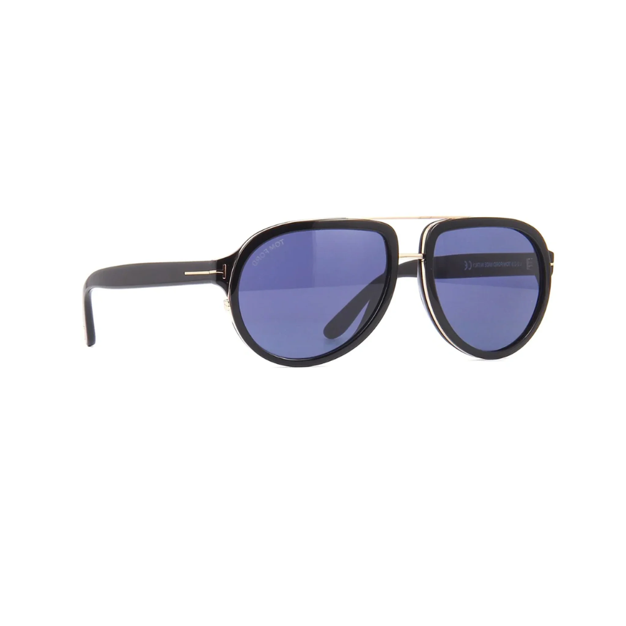 Tom Ford Black Aviator Acetate Full Rim Sunglasses TF779-Y22 - Image 2