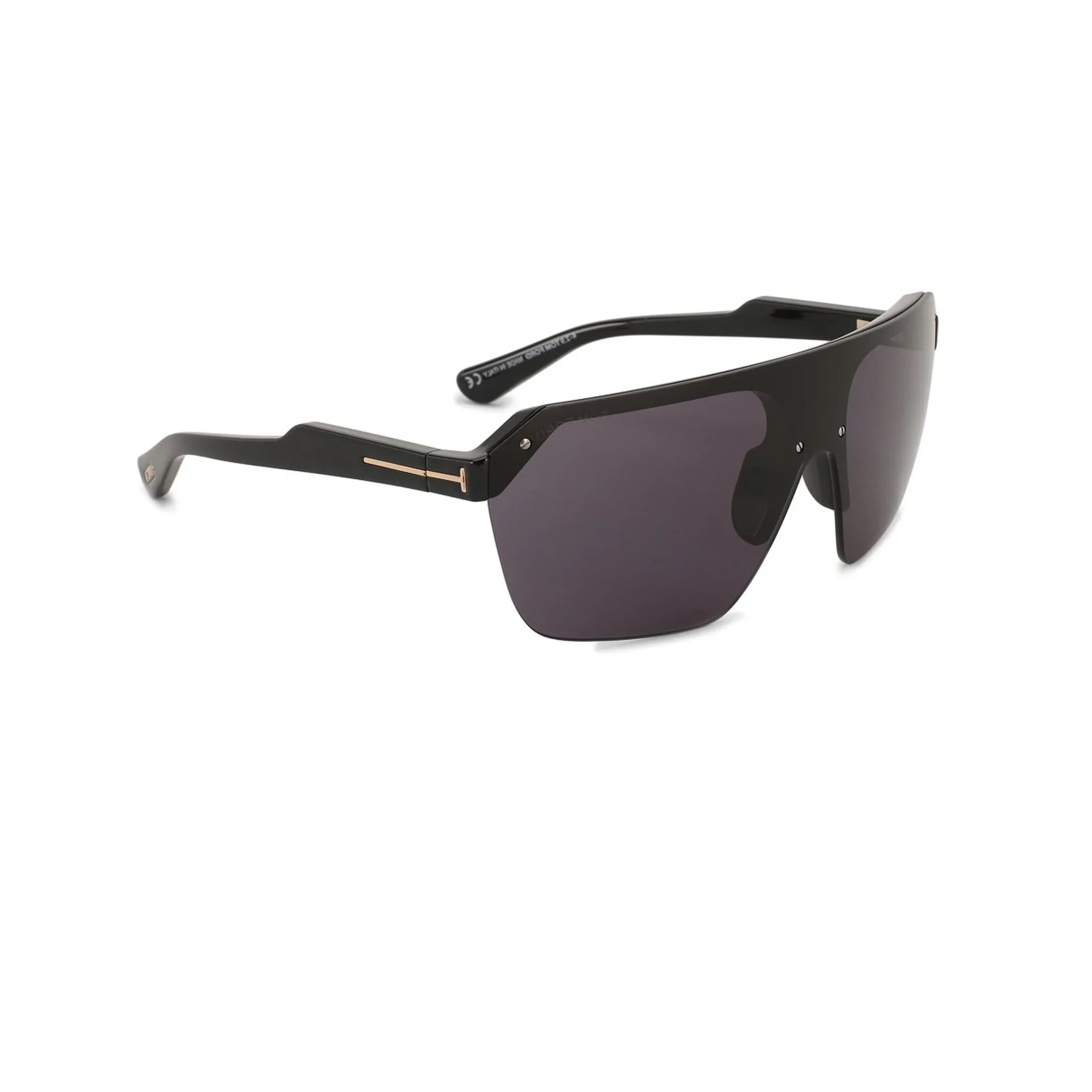 Tom Ford Black Irregular Acetate Half Rim Sunglasses TF797-Y22 - Image 2