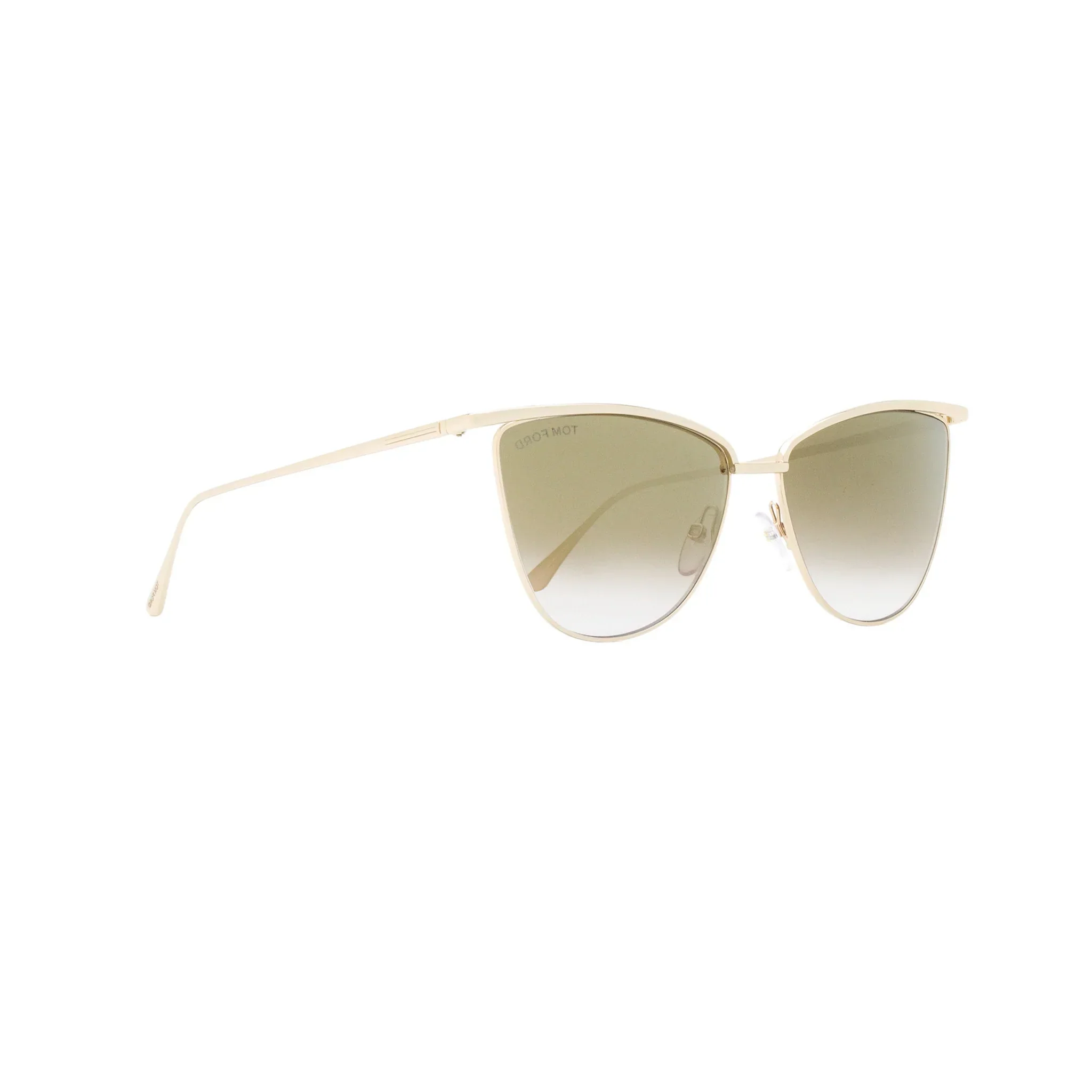 Tom Ford Gold Cat-Eye Metal Full Rim Sunglasses TF684-Y22 - Image 2