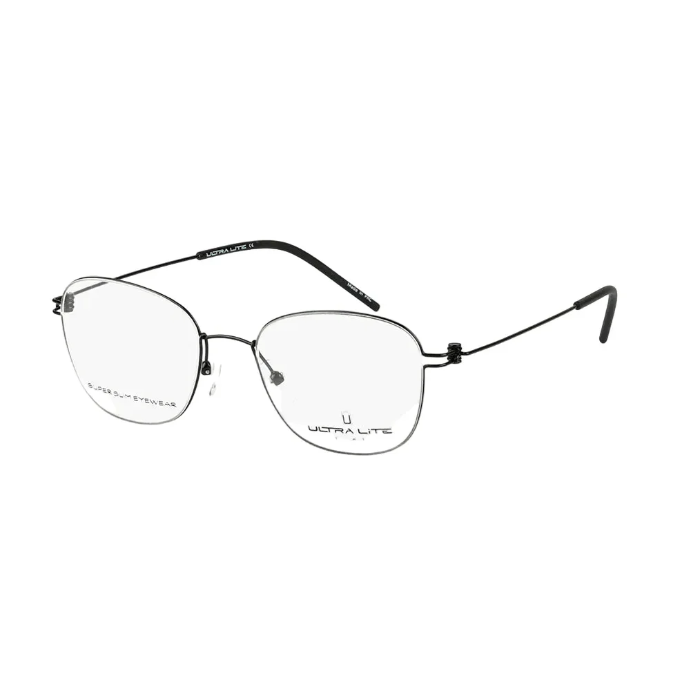 Ultra Lite Black Round Metal Full Rim Eyeglasses UL918 103-Y20 - Image 2