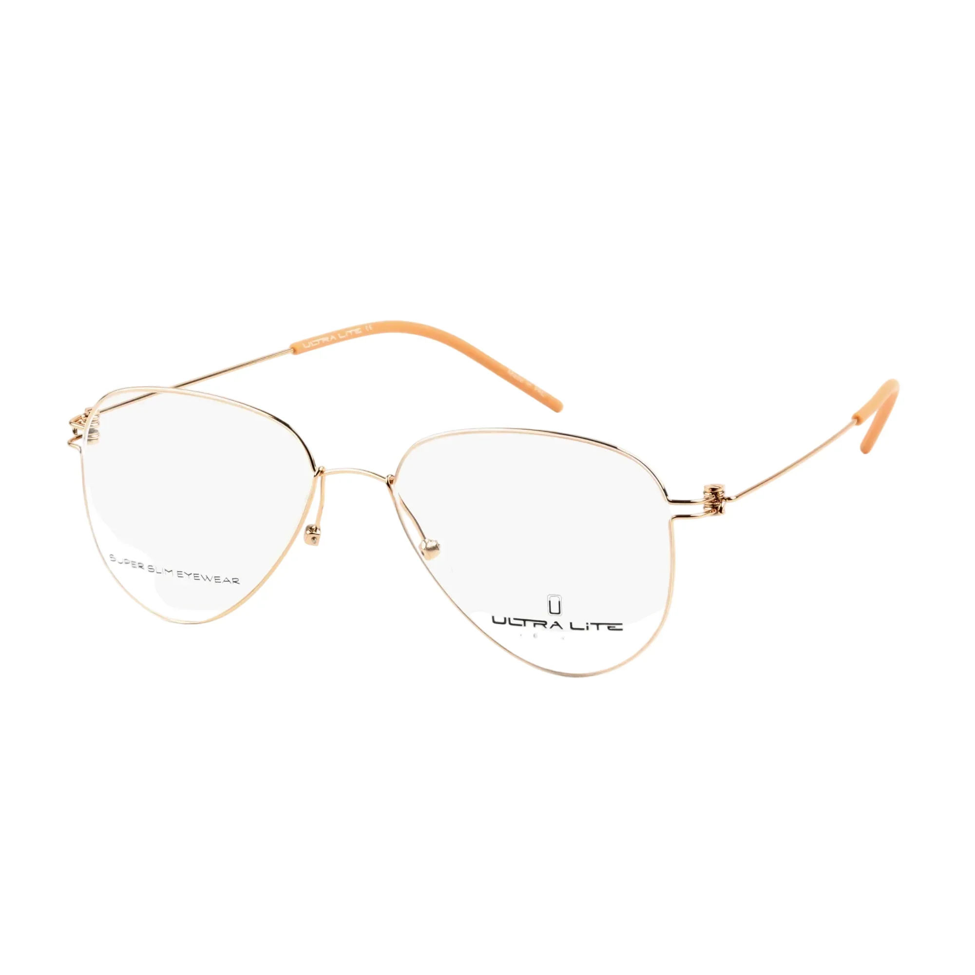 Ultra Lite Gold Aviator Metal Full Rim Eyeglasses UL918 104-Y20 - Image 2