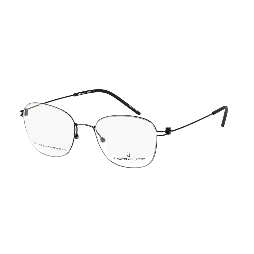 Ultra Lite Black Square Metal Full Rim Eyeglasses UL918 102-Y20 - Image 2