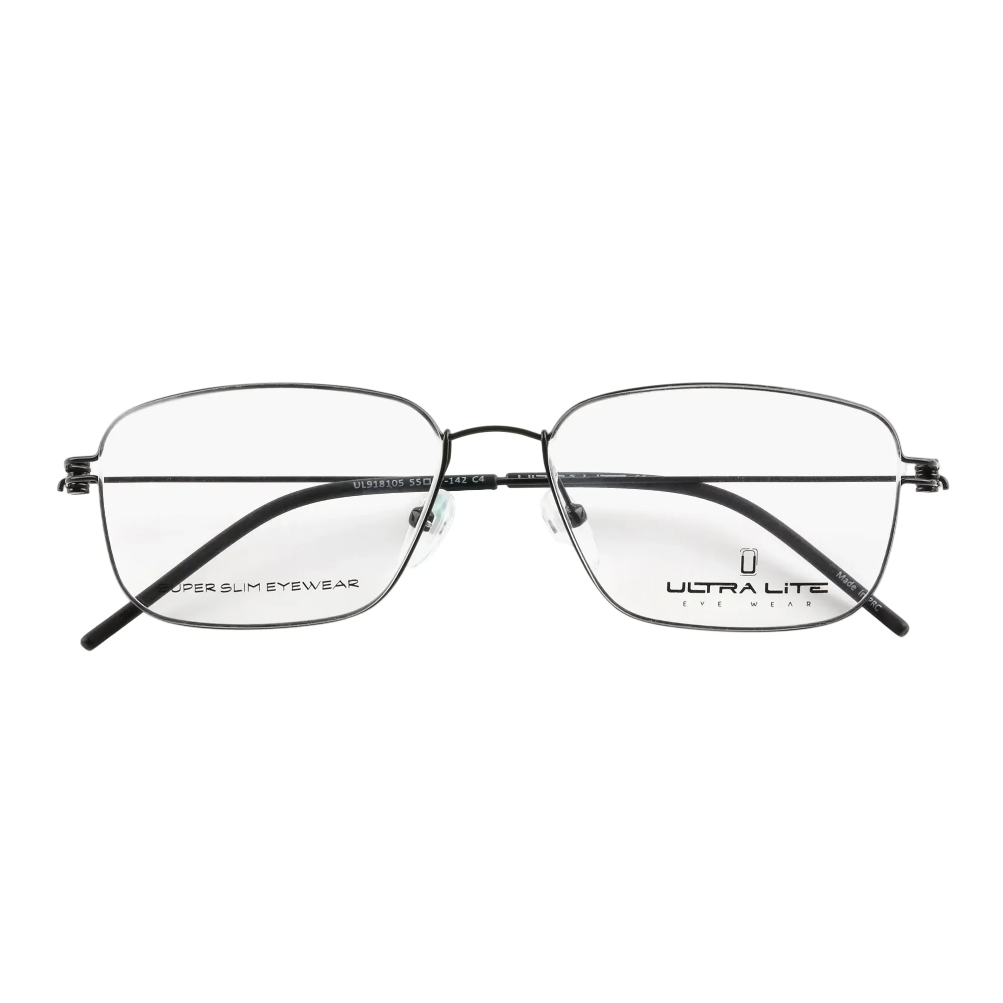 Ultra Lite Black Square Metal Full Rim Eyeglasses UL918 105-Y20 - Image 3