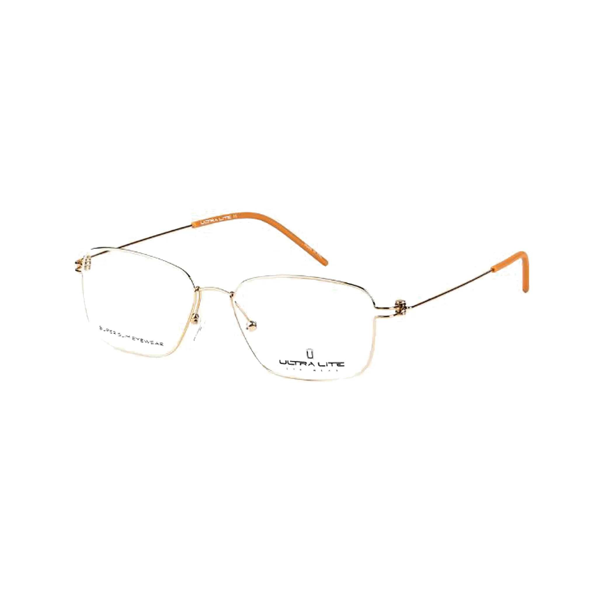 Ultra Lite Gold Square Metal Full Rim Eyeglasses UL918 105-Y20 - Image 2