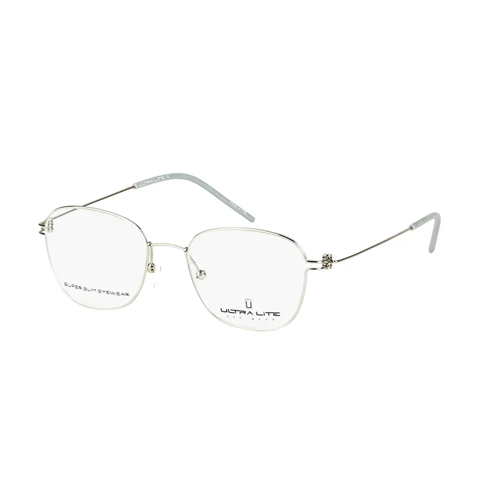 Ultra Lite Silver Square Metal Full Rim Eyeglasses UL918 102-Y20 - Image 2