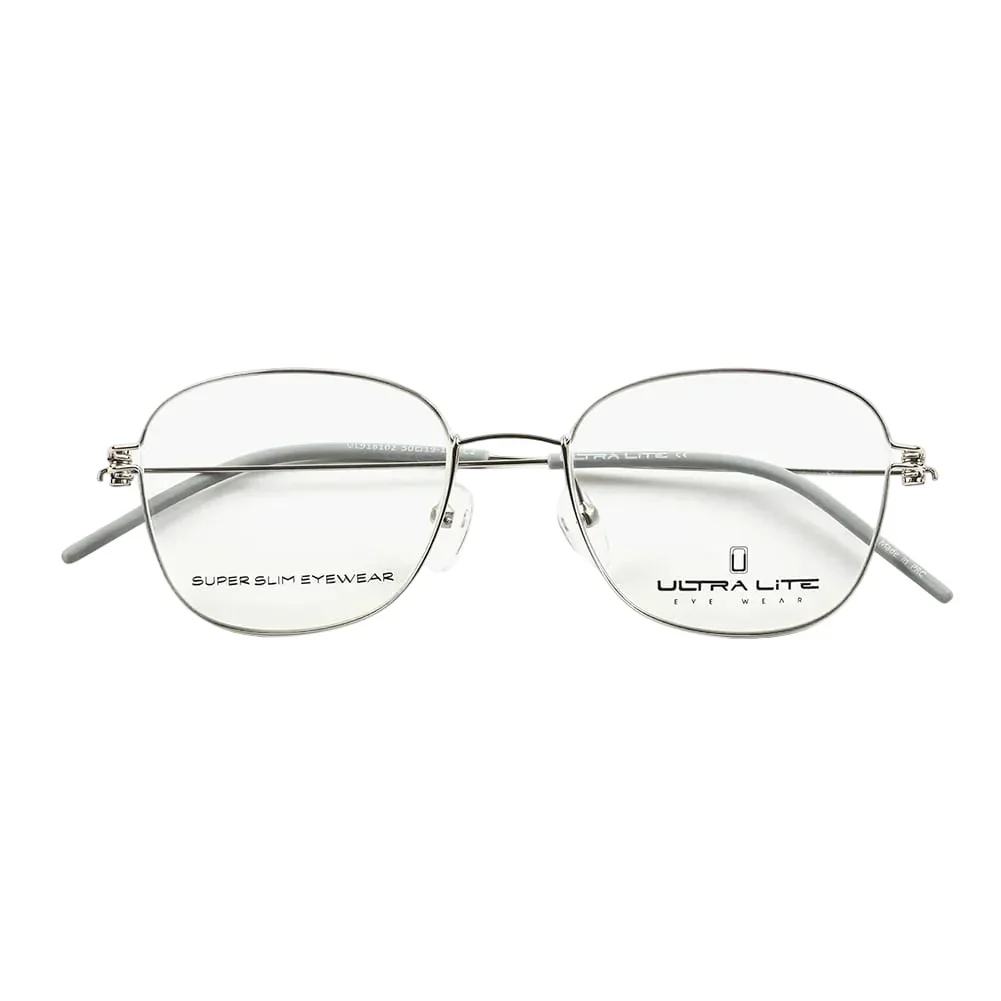 Ultra Lite Silver Square Metal Full Rim Eyeglasses UL918 102-Y20 - Image 3